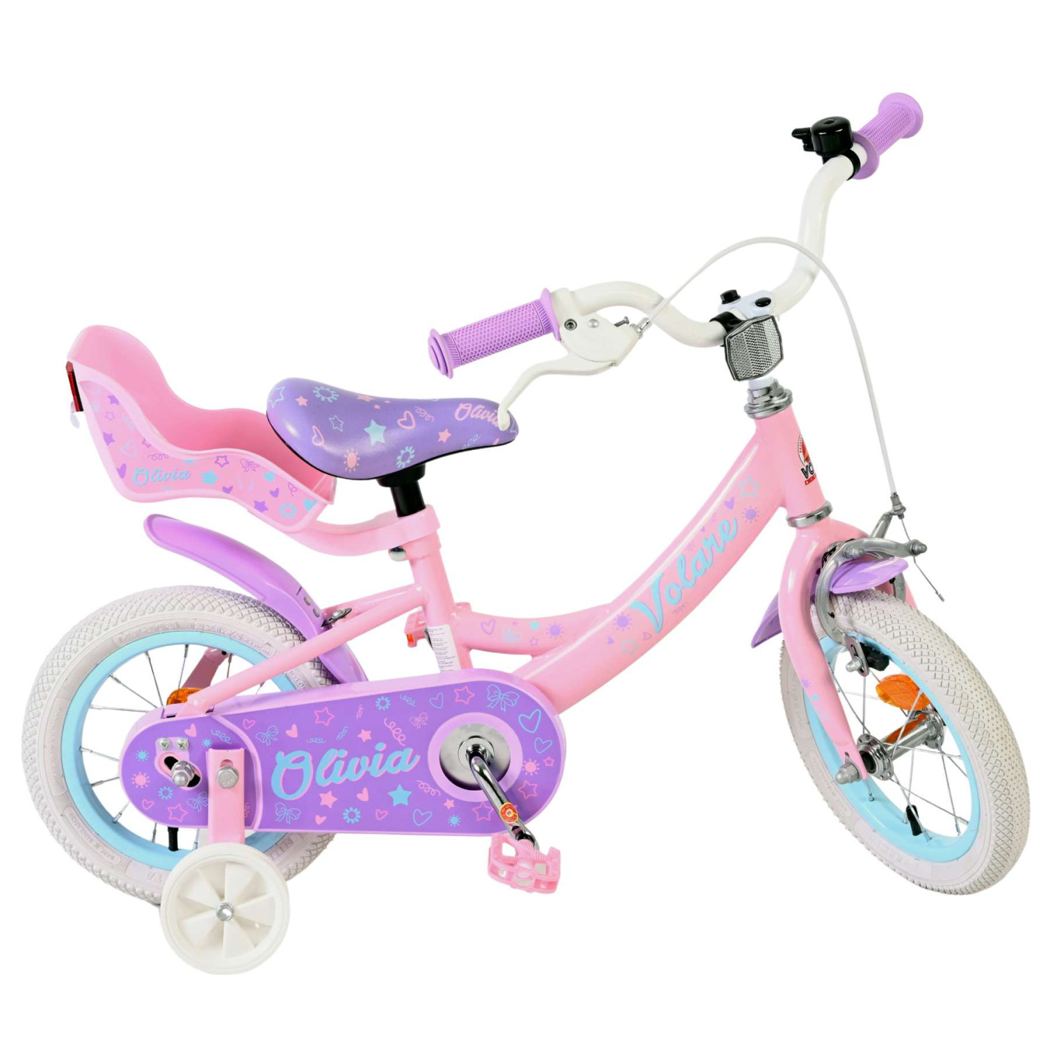Volare Olivia Fiets - 12 inch - Roze