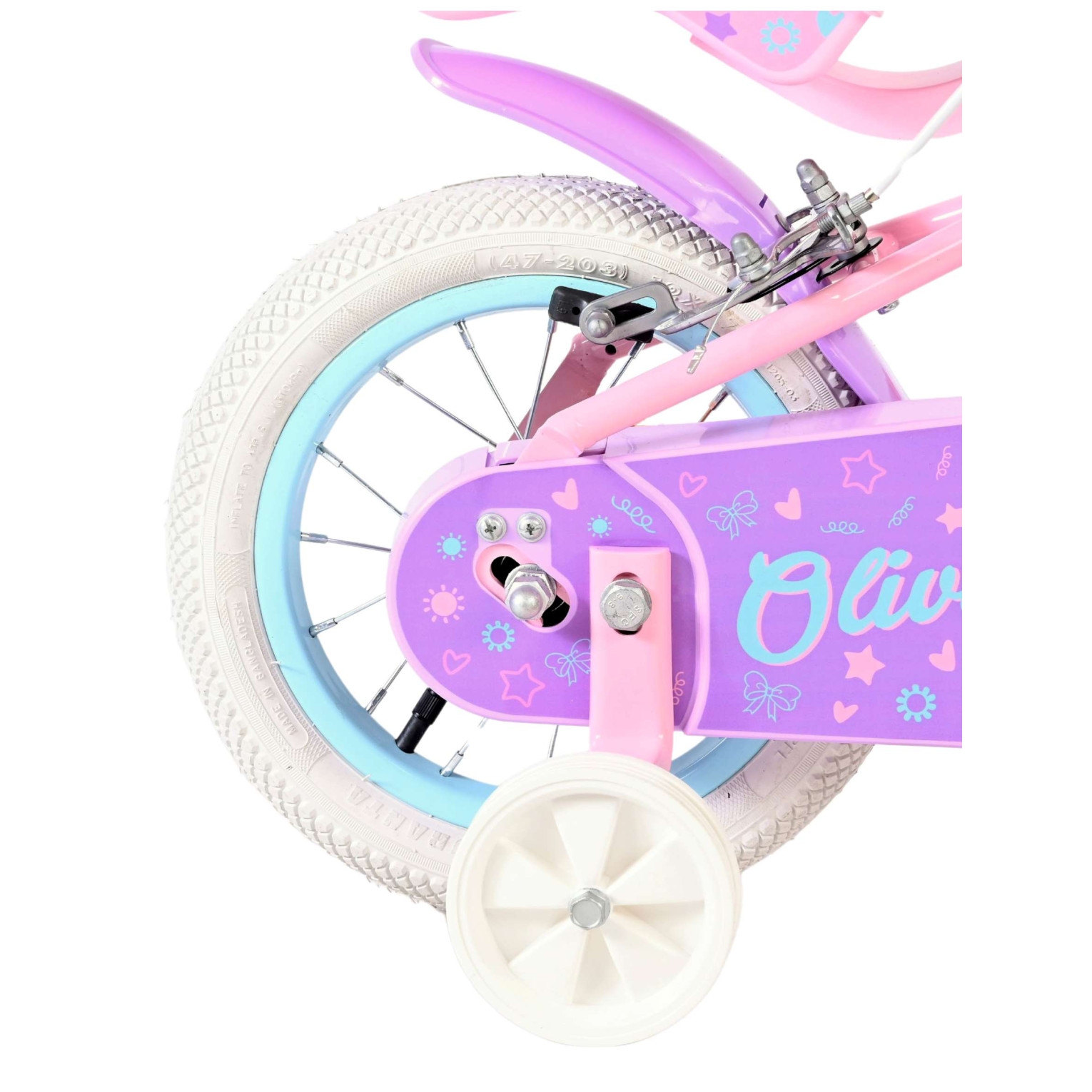 Volare Olivia Fiets - 12 inch - Roze - Twee handremmen
