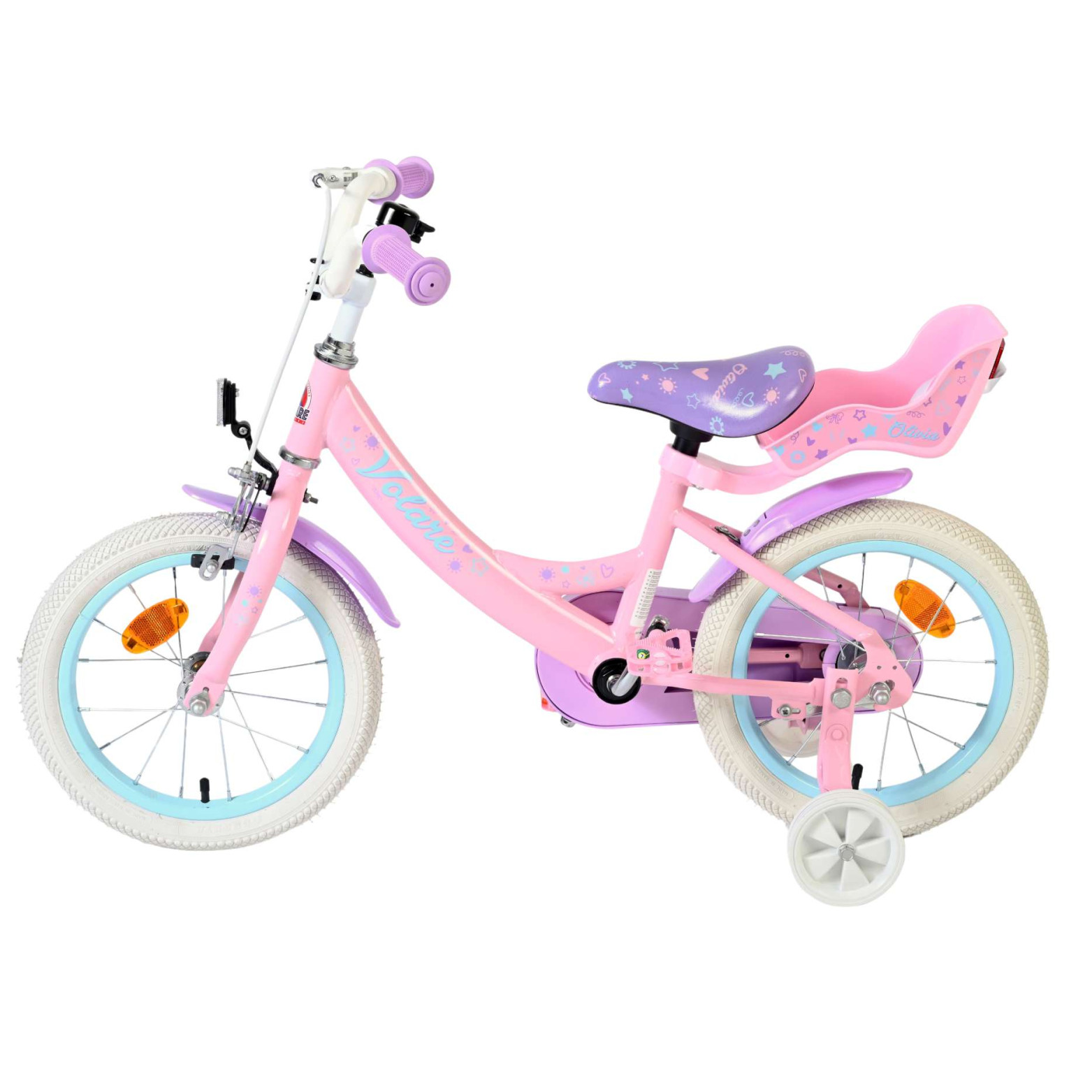 Volare Olivia Fiets - 14 inch - Roze