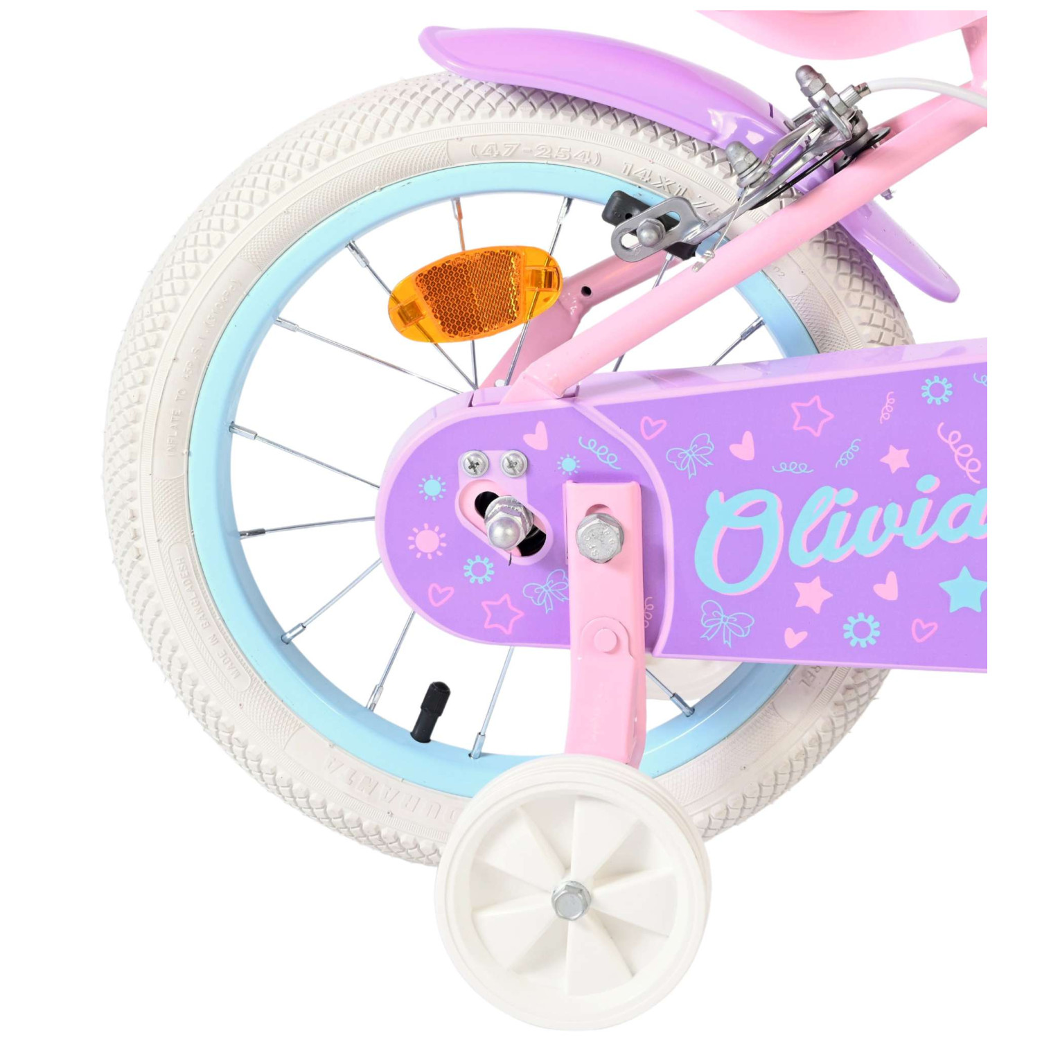 Volare Olivia Fiets - 14 inch - Roze - Twee Handremmen