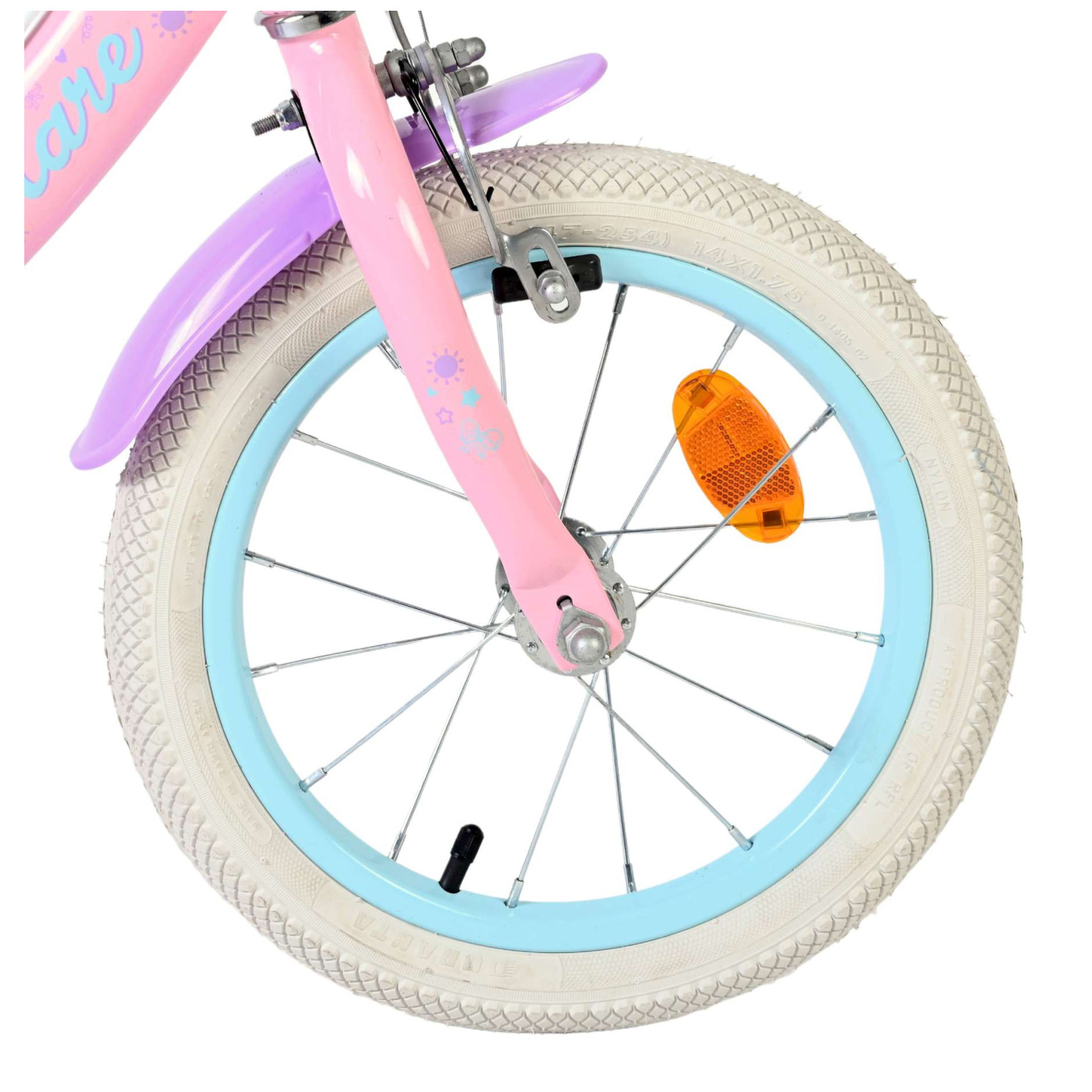 Volare Olivia Fiets - 14 inch - Roze - Twee Handremmen