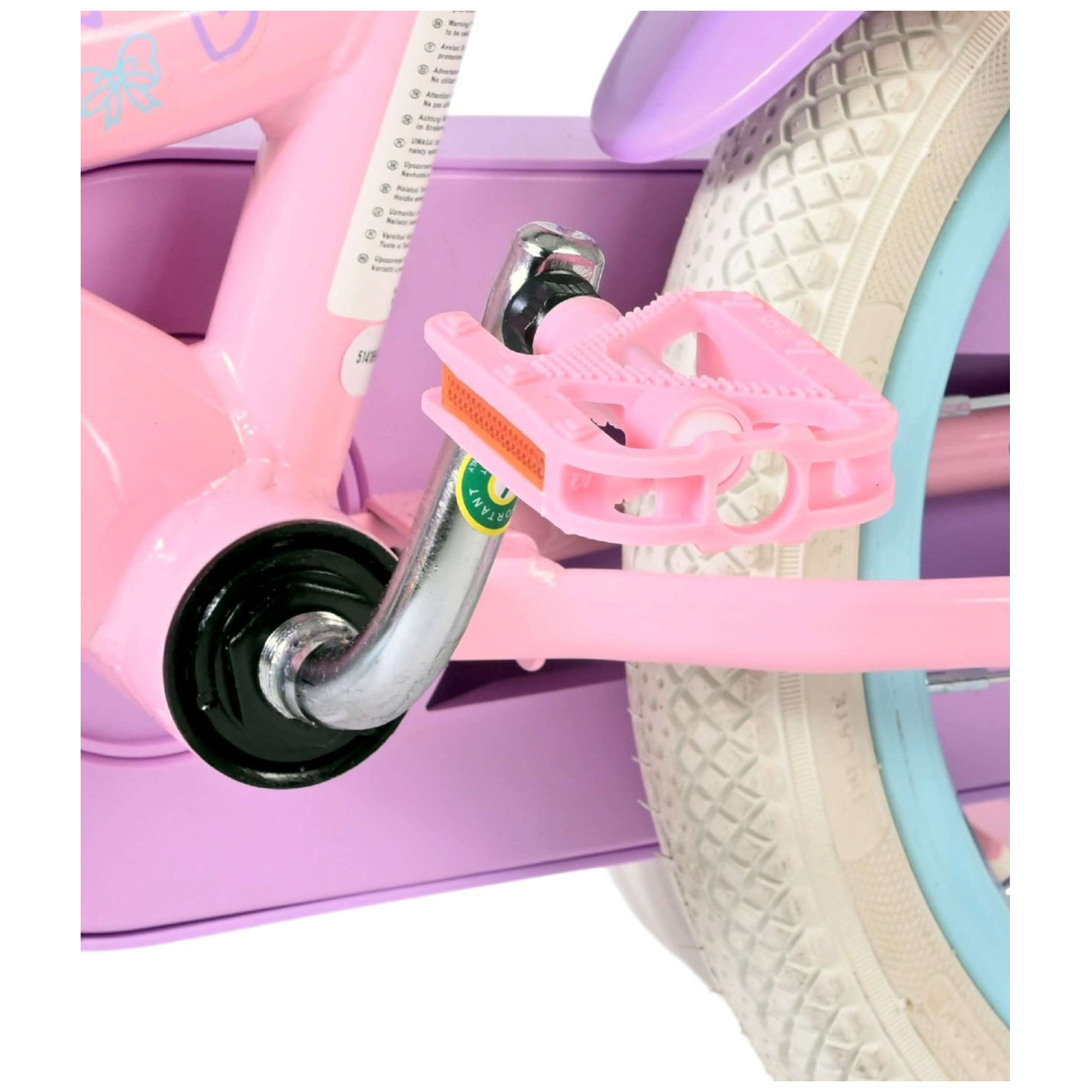 Volare Olivia Fiets - 14 inch - Roze - Twee Handremmen
