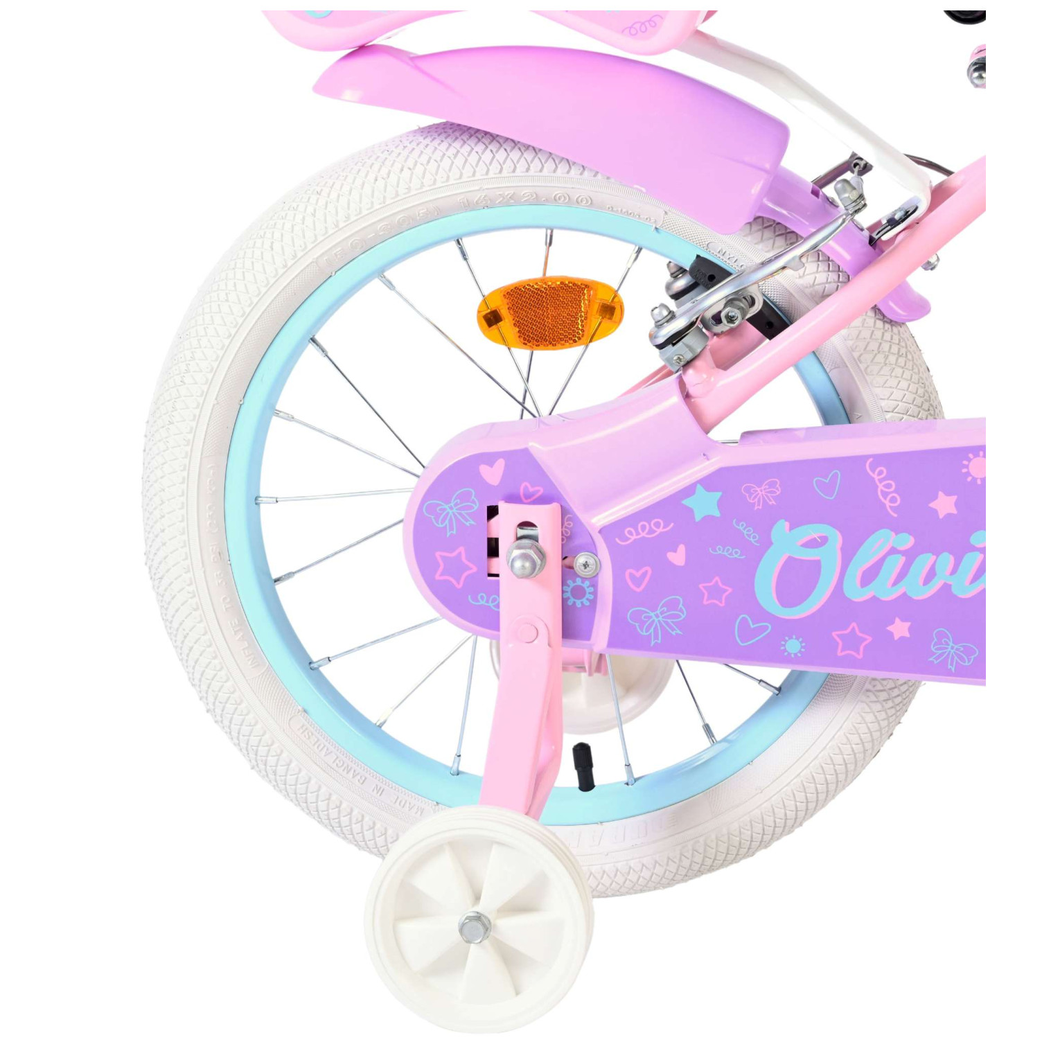 Volare Olivia Fiets - 16 inch - Roze - Twee Handremmen