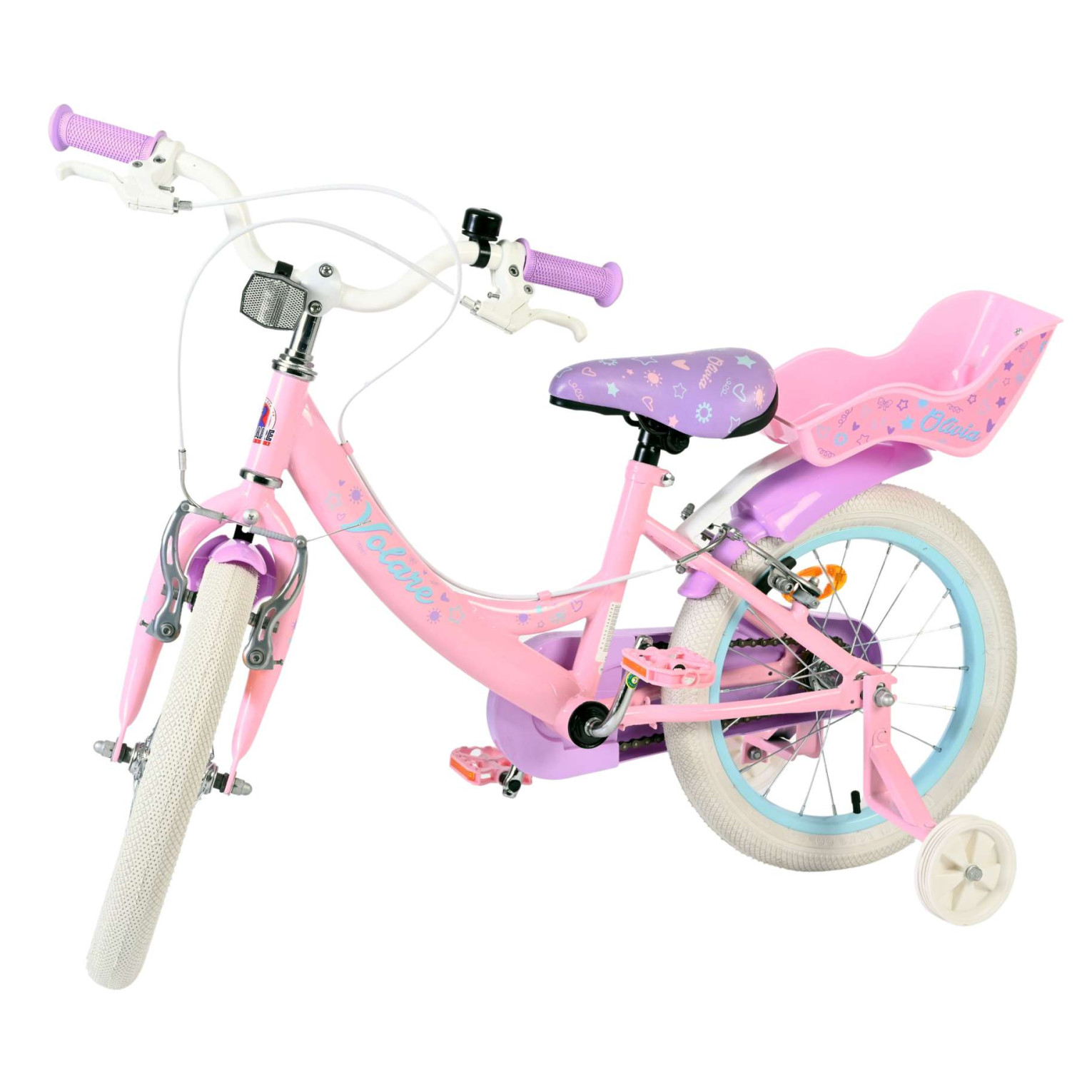 Volare Olivia Fiets - 16 inch - Roze - Twee Handremmen