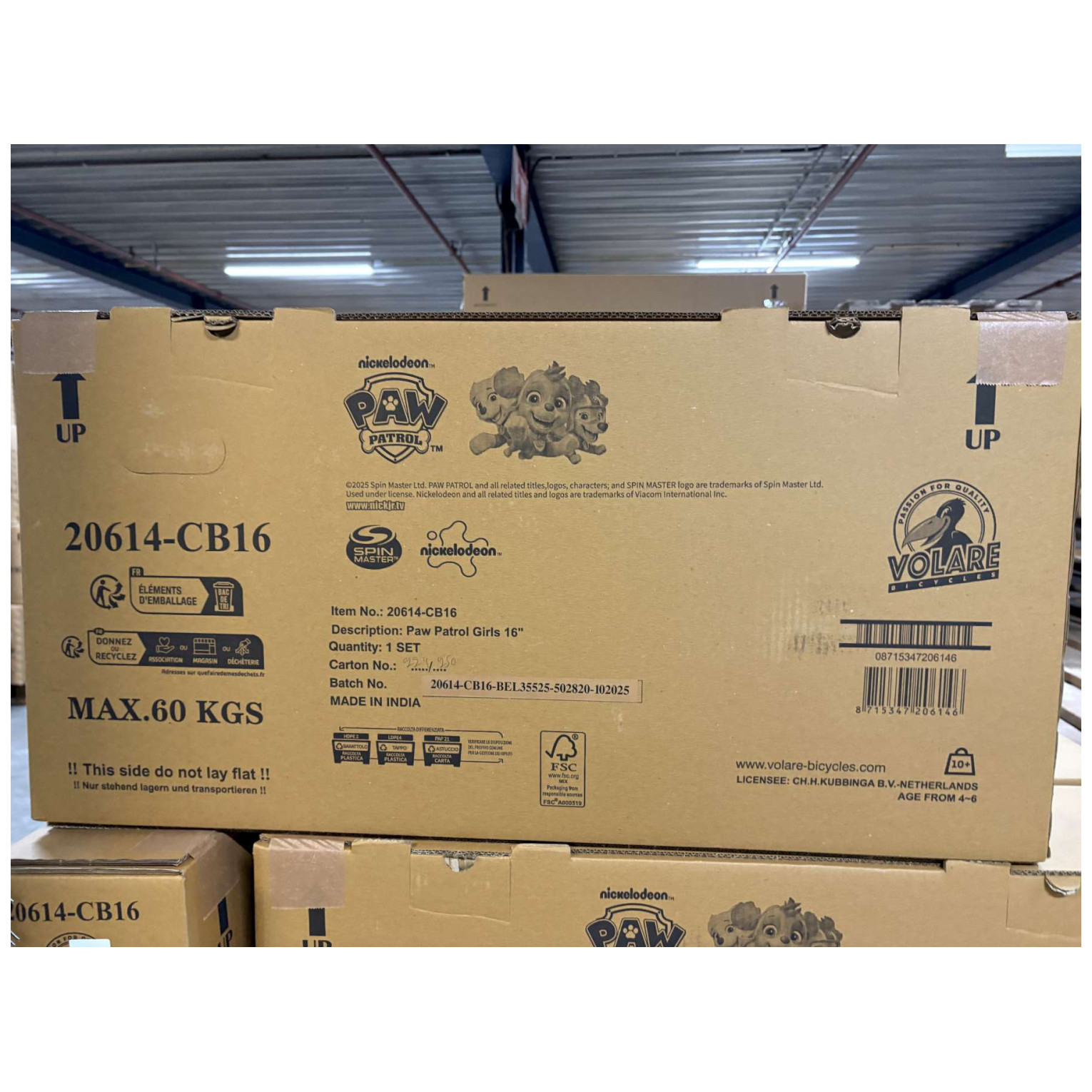 Paw Patrol Fiets - 16 inch - Roze