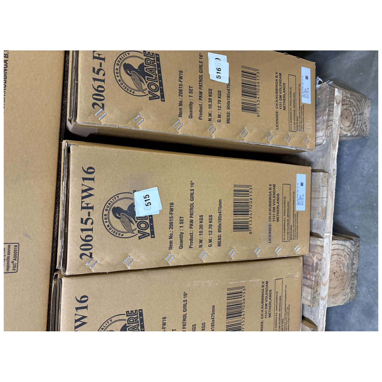 Paw Patrol Fiets - 16 inch - Roze - Twee handremmen