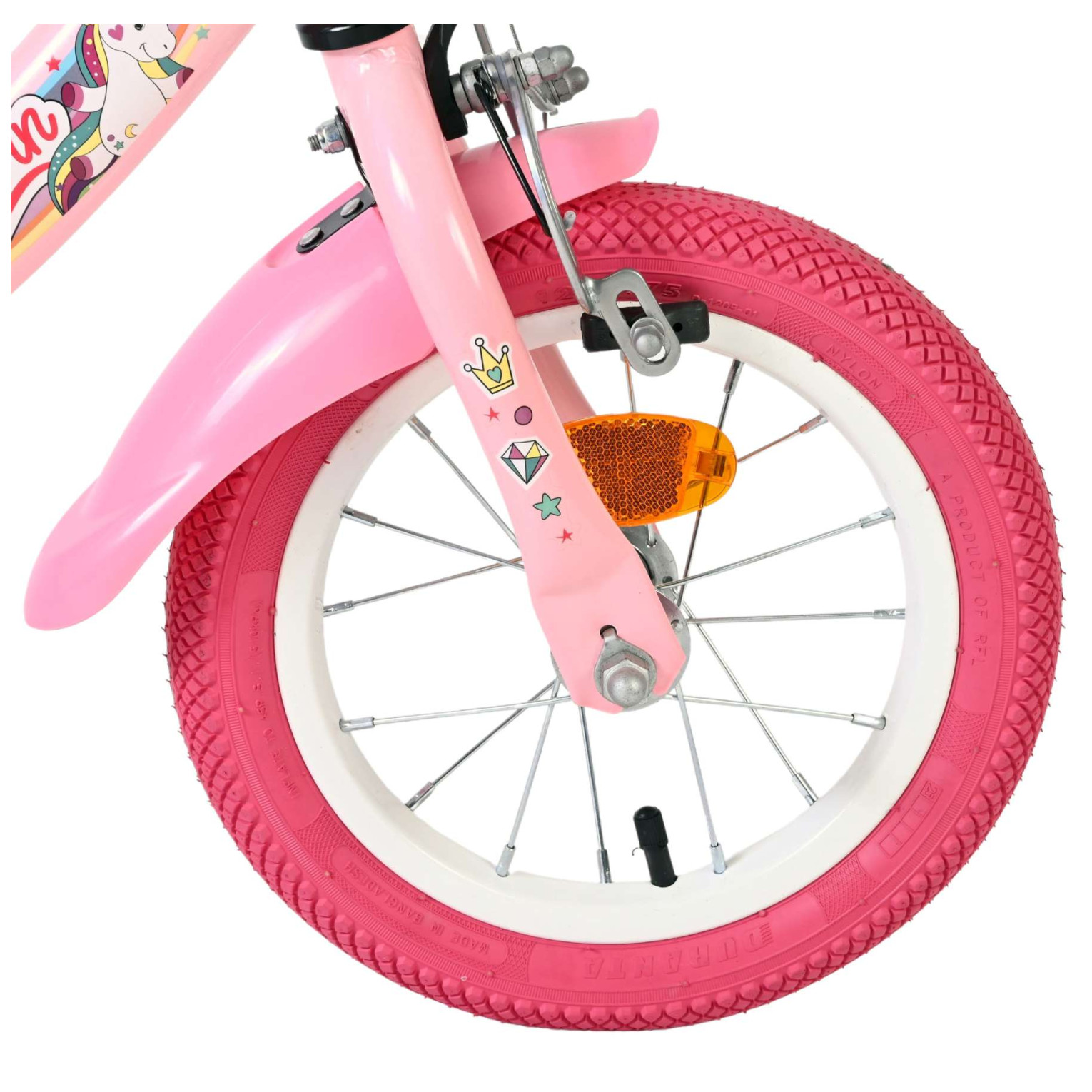 Volare Unicorn Fiets - 12 inch - Roze