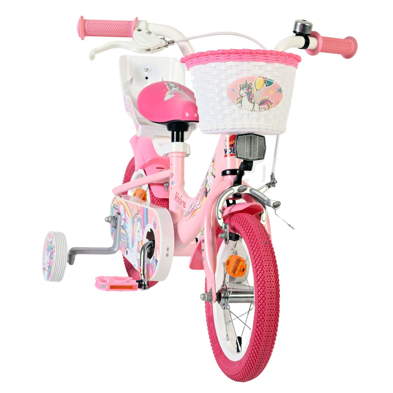 Volare Unicorn Fiets - 12 inch - Roze