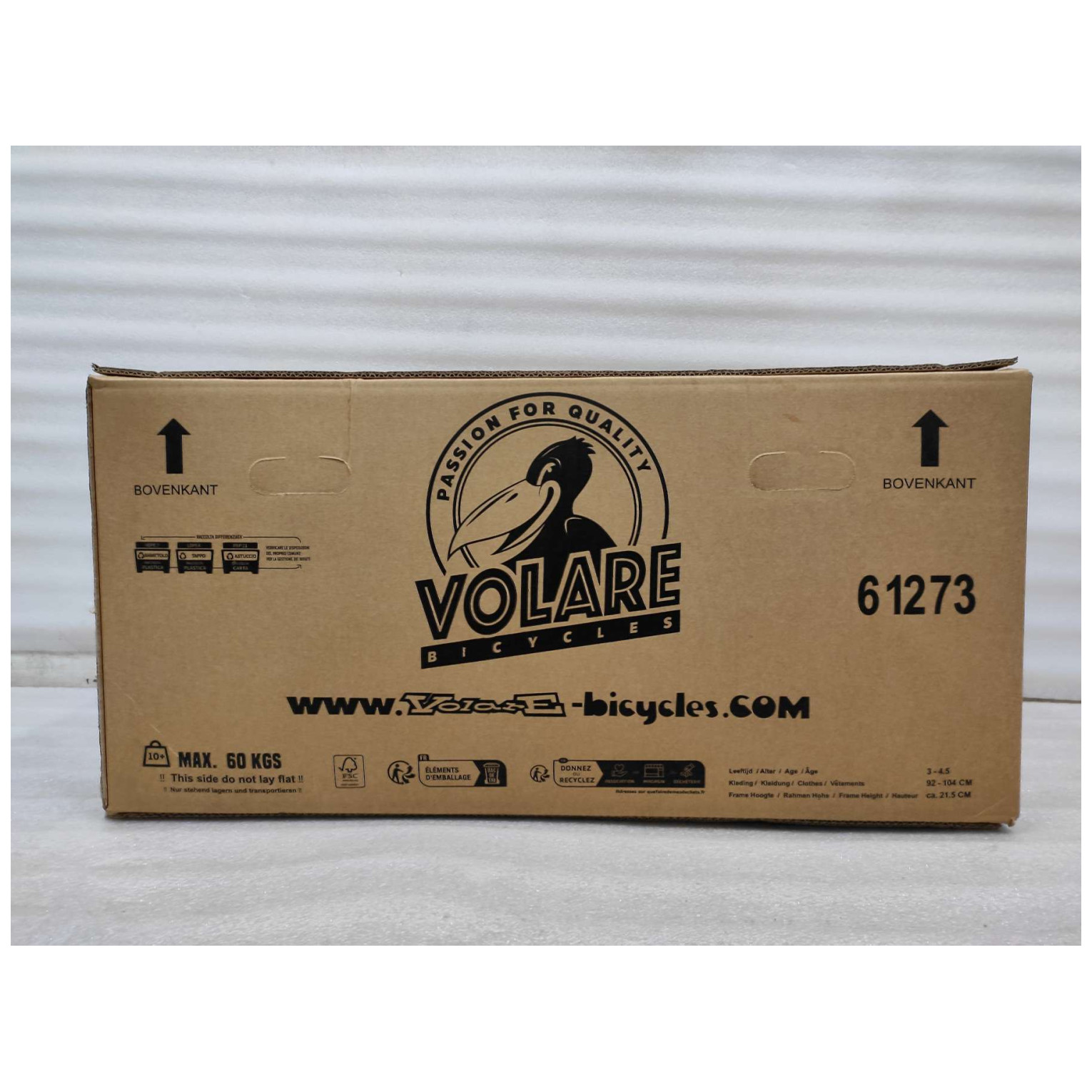 Volare Unicorn Fiets - 12 inch - Wit