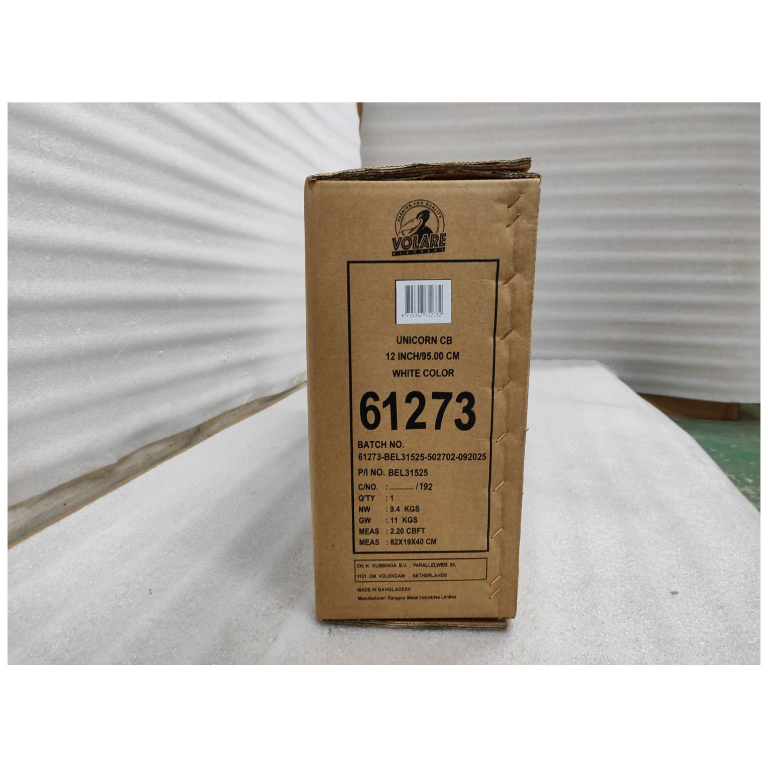 Volare Unicorn Fiets - 12 inch - Wit