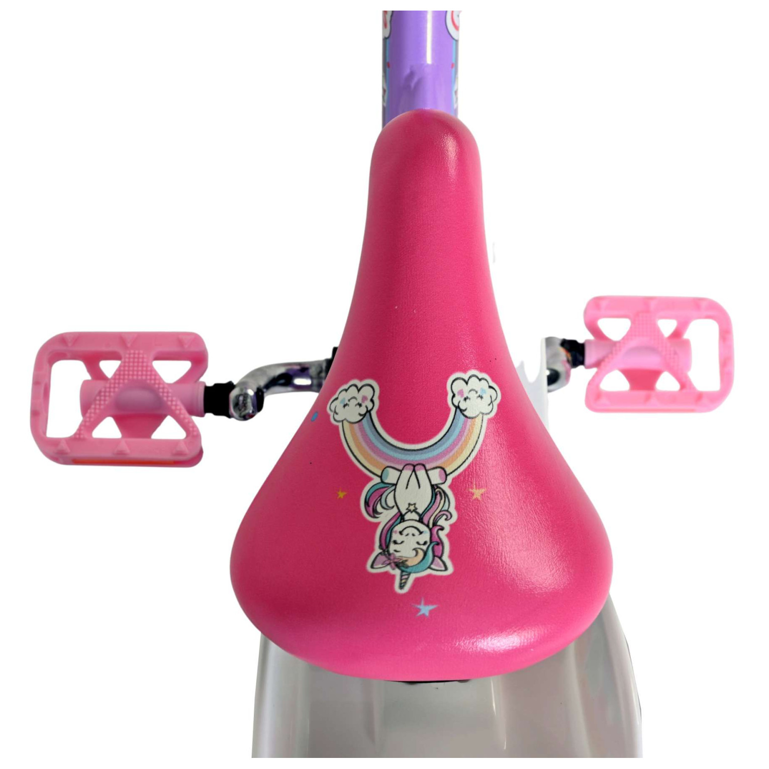 Volare Unicorn Fiets - 12 inch - Paars