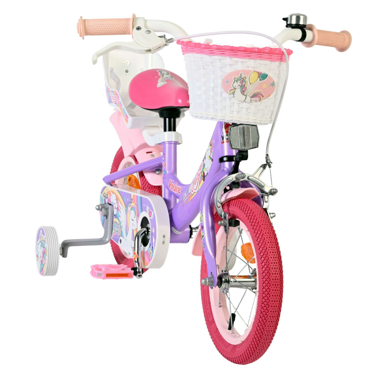 Volare Unicorn Fiets - 12 inch - Paars