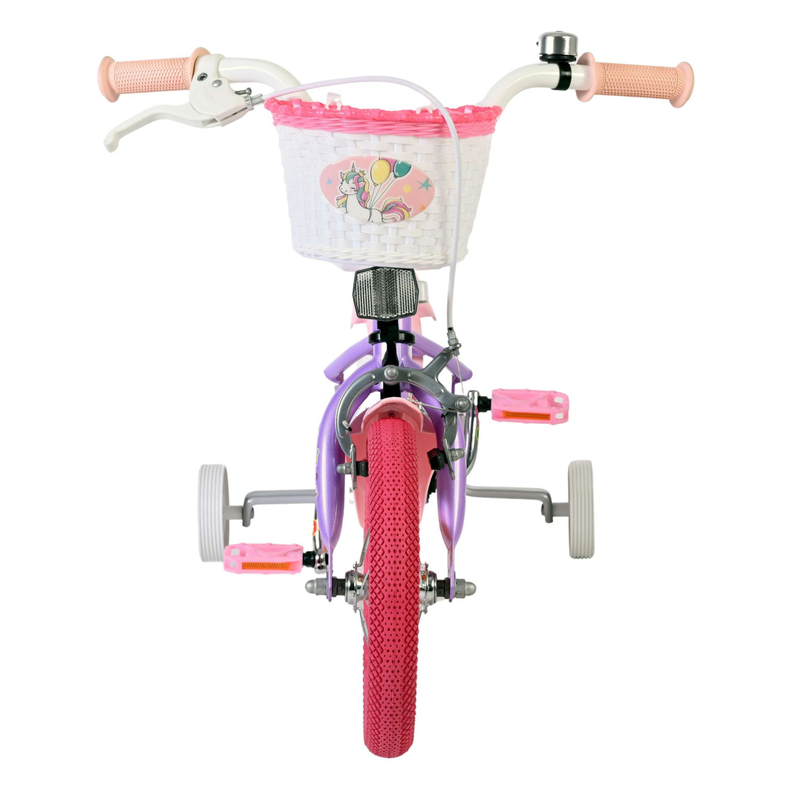 Volare Unicorn Fiets - 12 inch - Paars