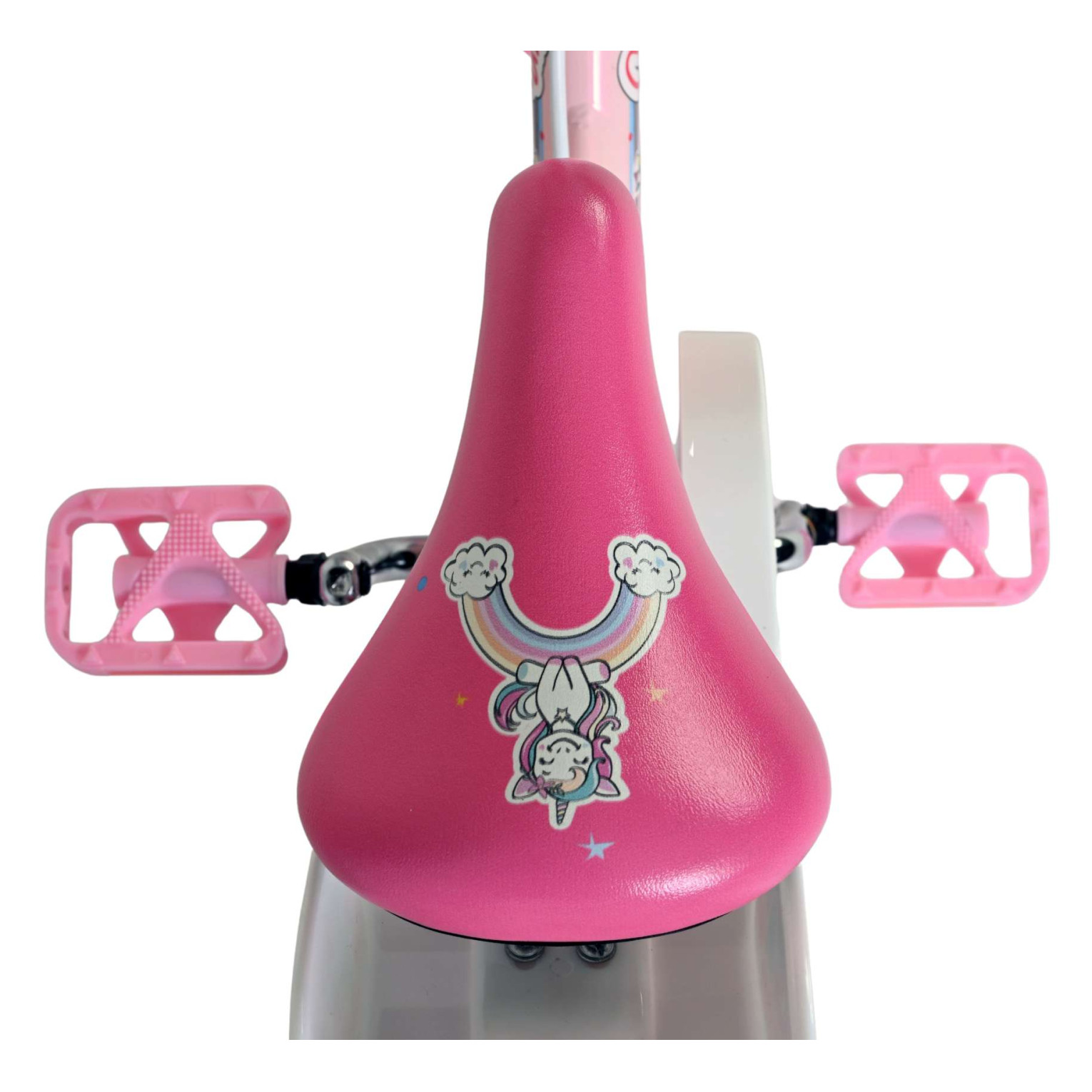Volare Unicorn Fiets - 12 inch - Roze - Twee handremmen
