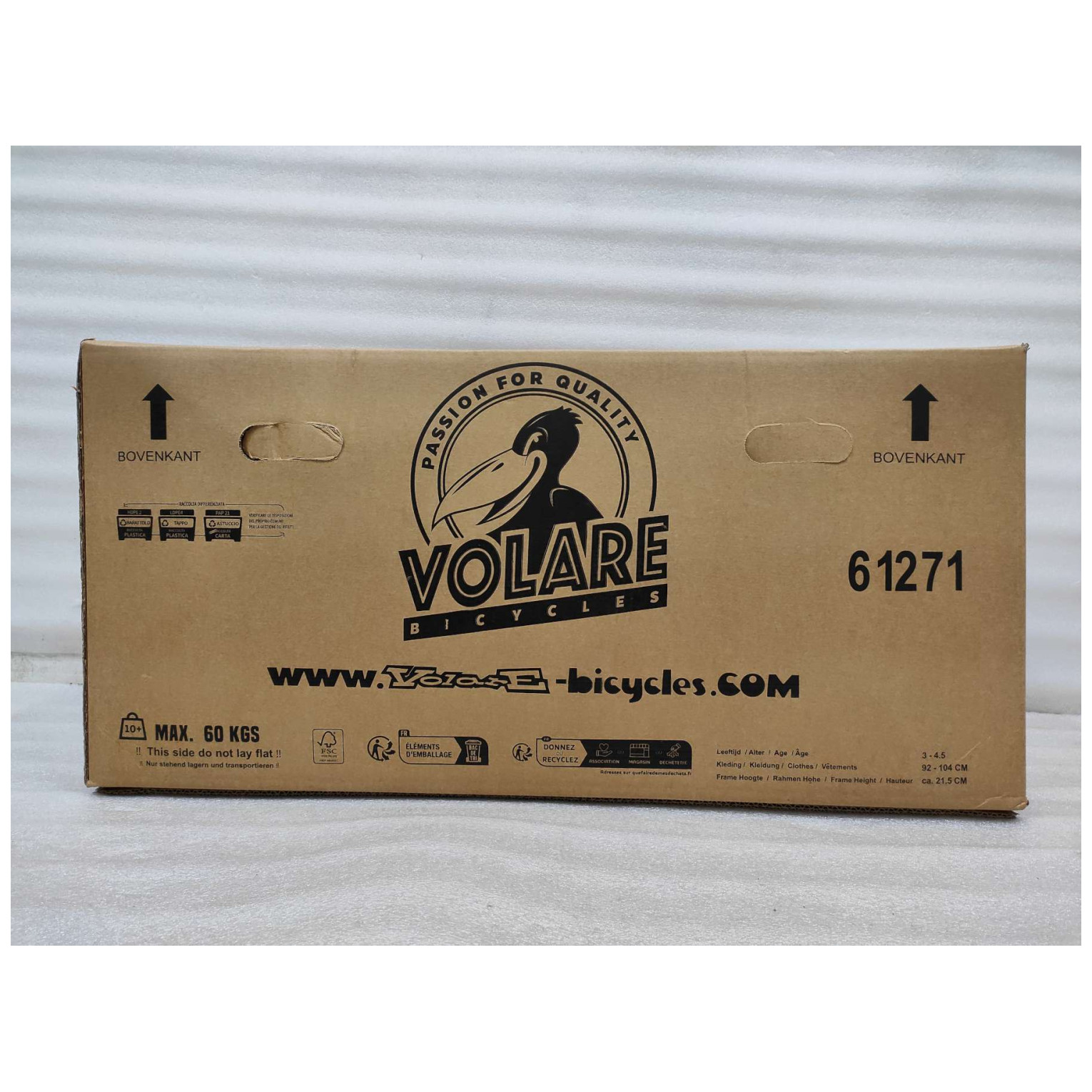 Volare Unicorn Fiets - 12 inch - Roze - Twee handremmen