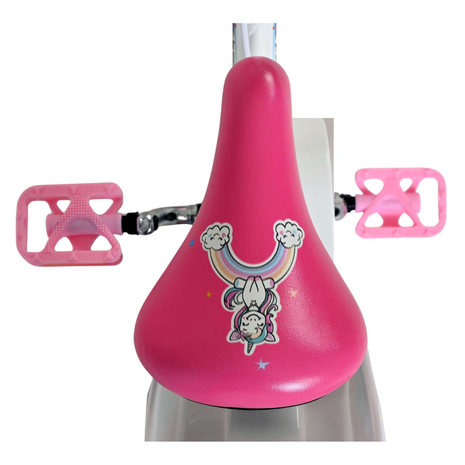 Volare Unicorn Fiets - 12 inch - Wit - Twee handremmen