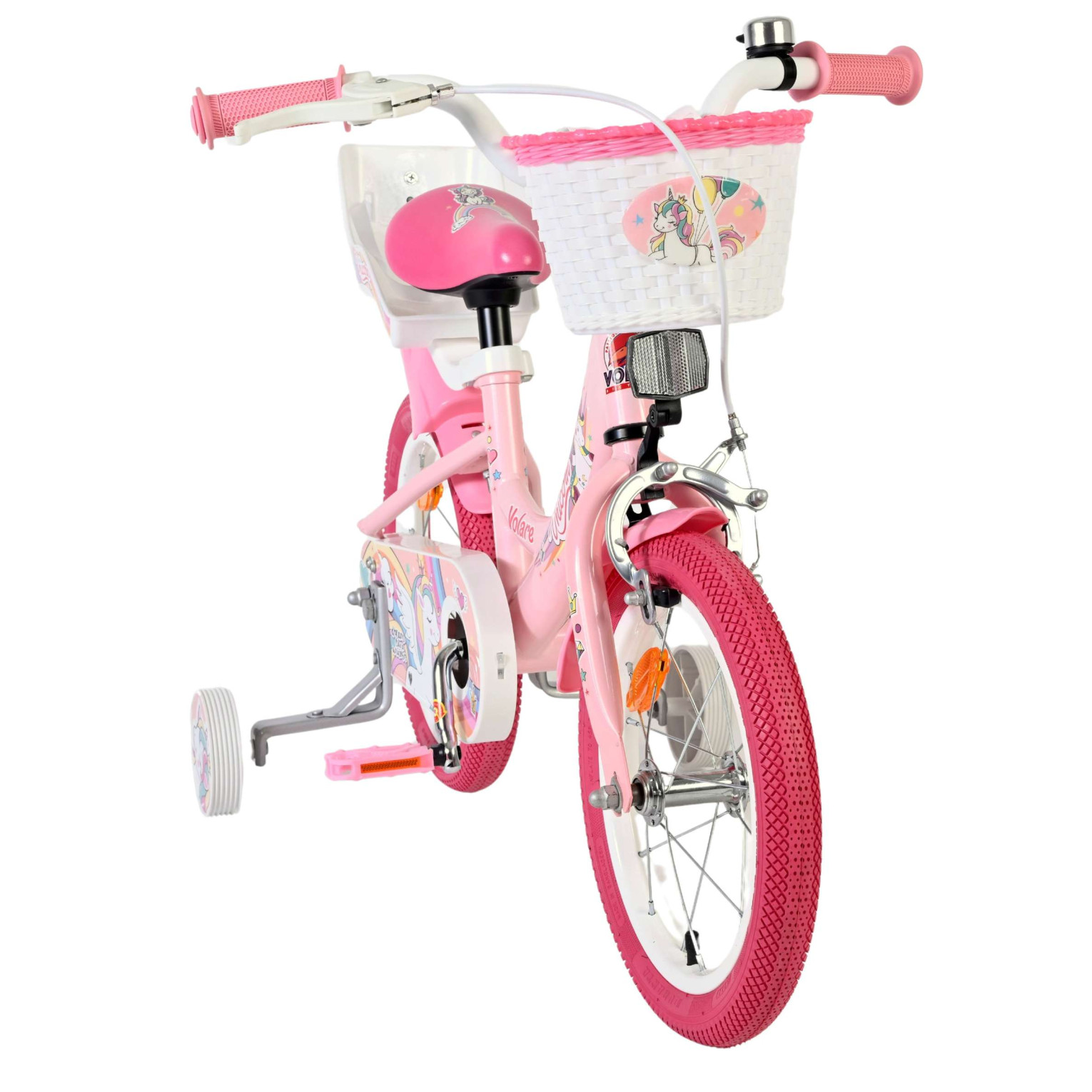 Volare Unicorn Fiets - 14 inch - Roze