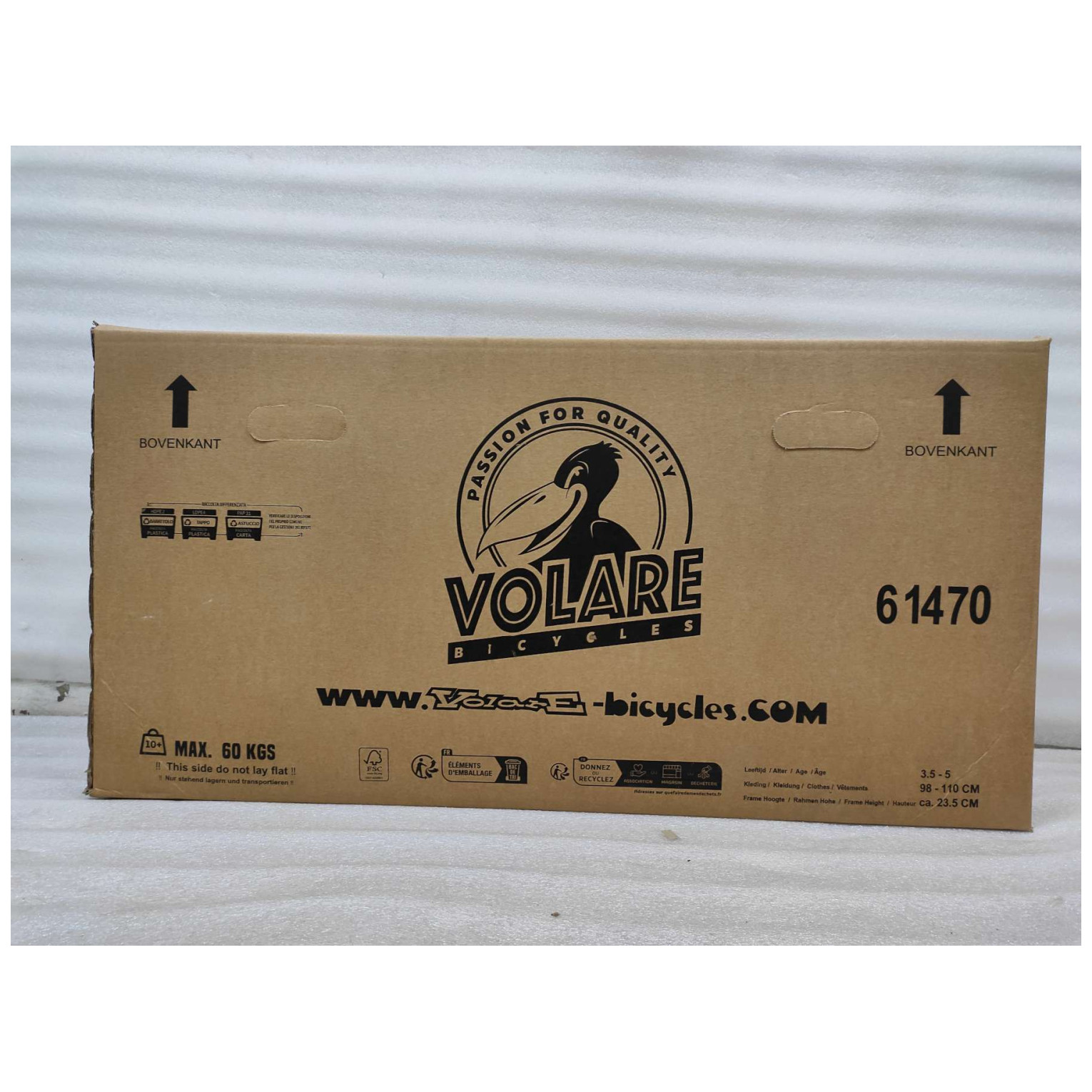 Volare Unicorn Fiets - 14 inch - Roze