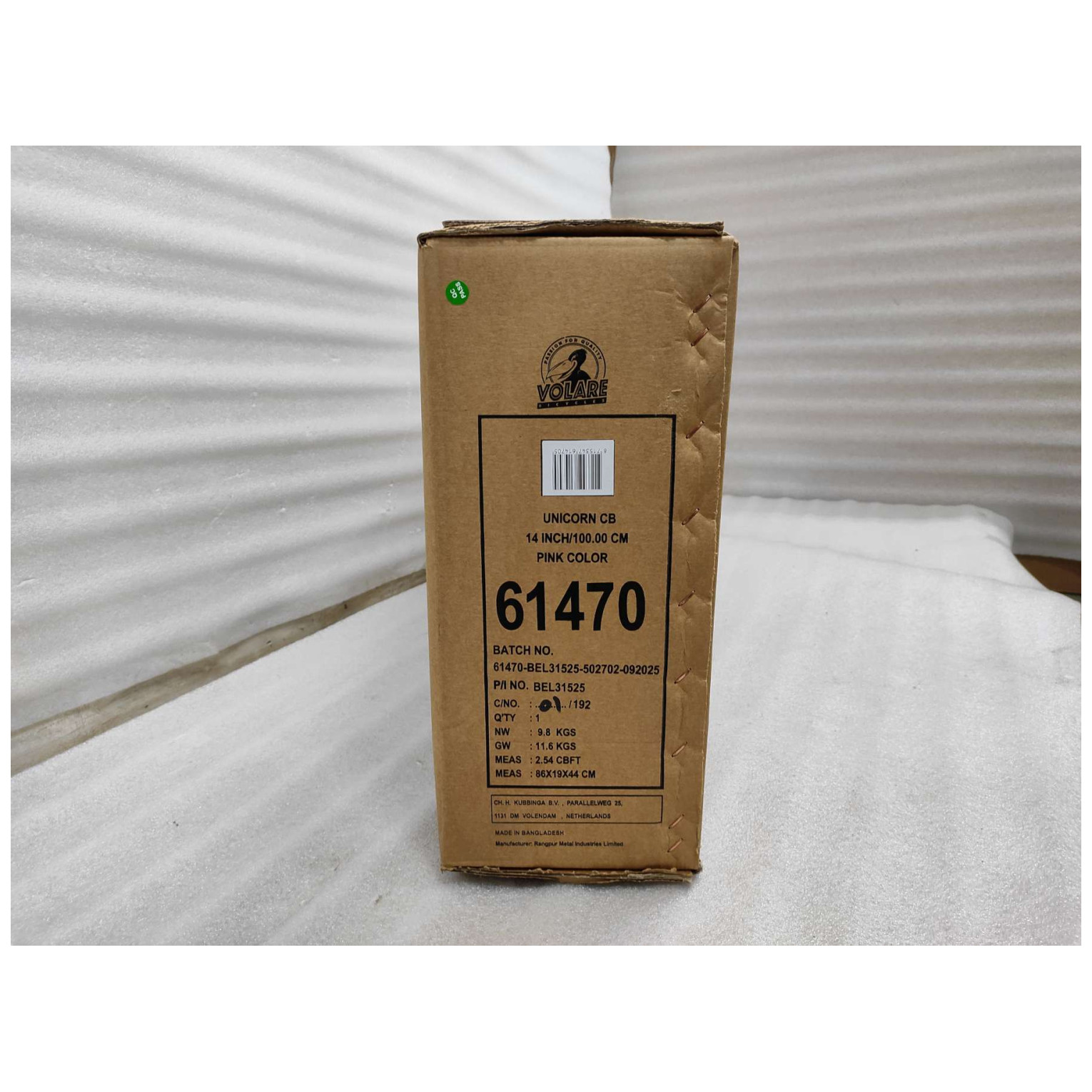 Volare Unicorn Fiets - 14 inch - Roze