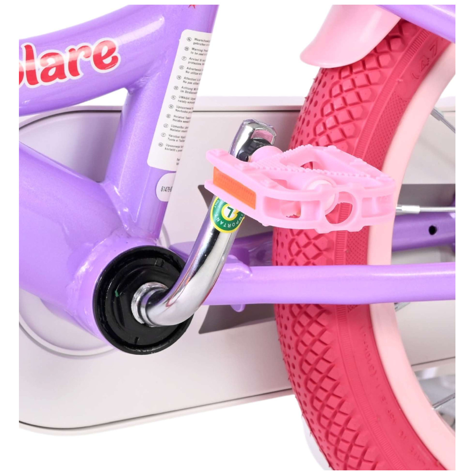 Volare Unicorn Fiets - 14 inch - Paars