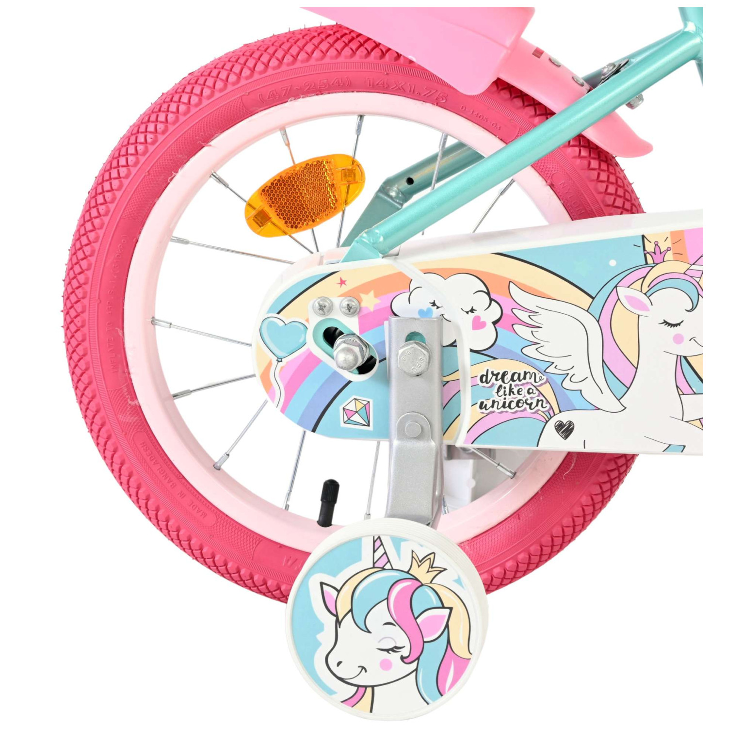 Volare Unicorn Fiets - 14 inch - Groen