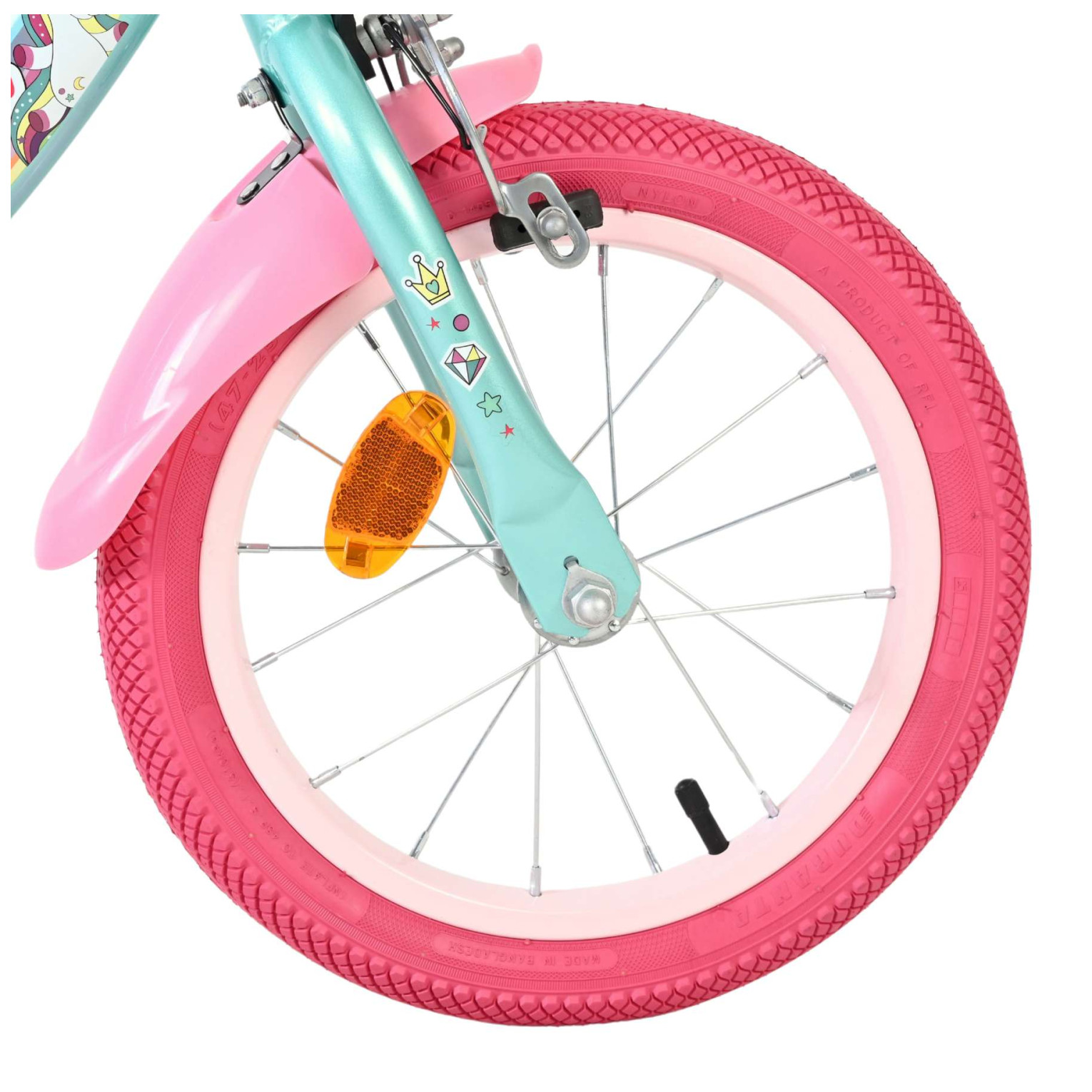 Volare Unicorn Fiets - 14 inch - Groen