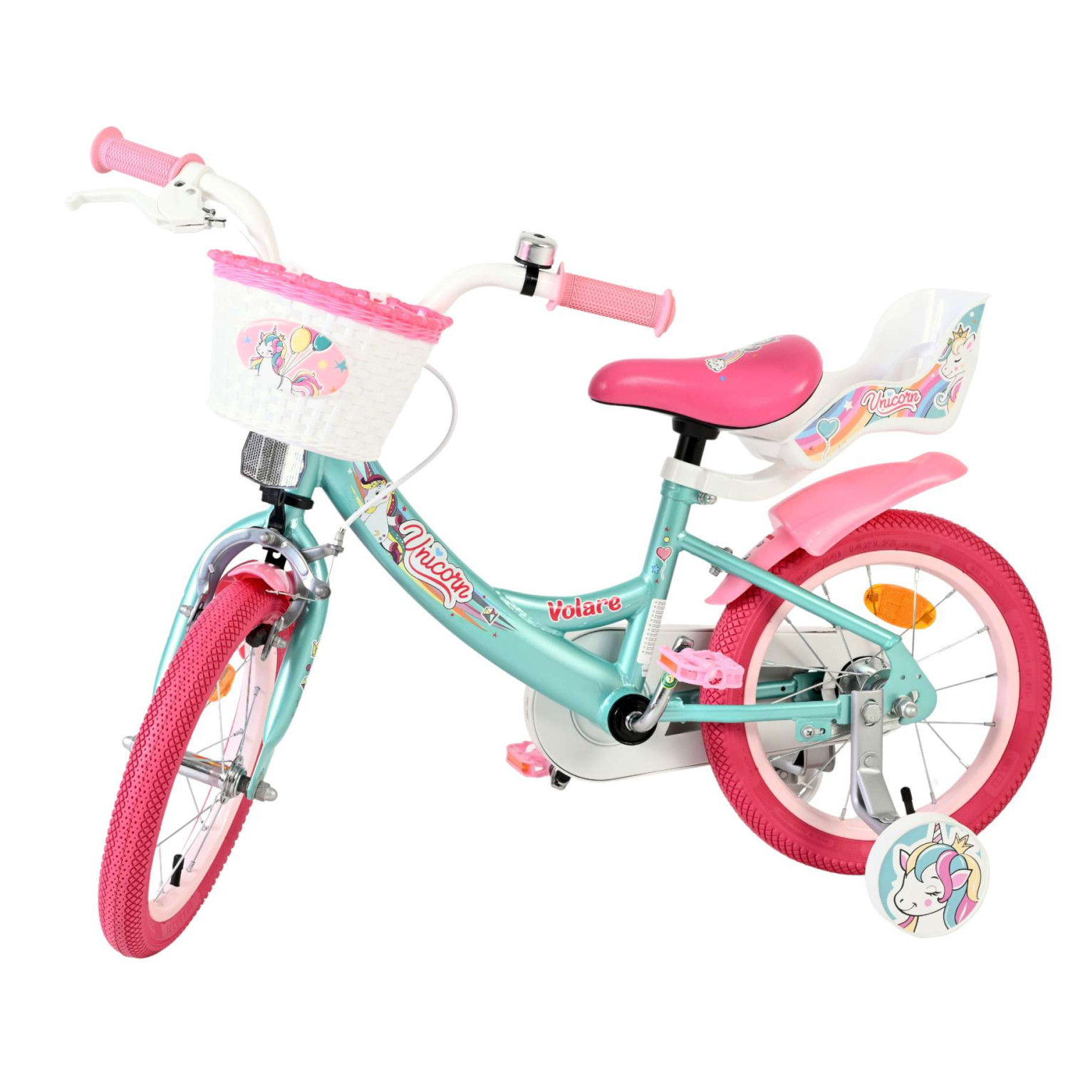 Volare Unicorn Fiets - 14 inch - Groen