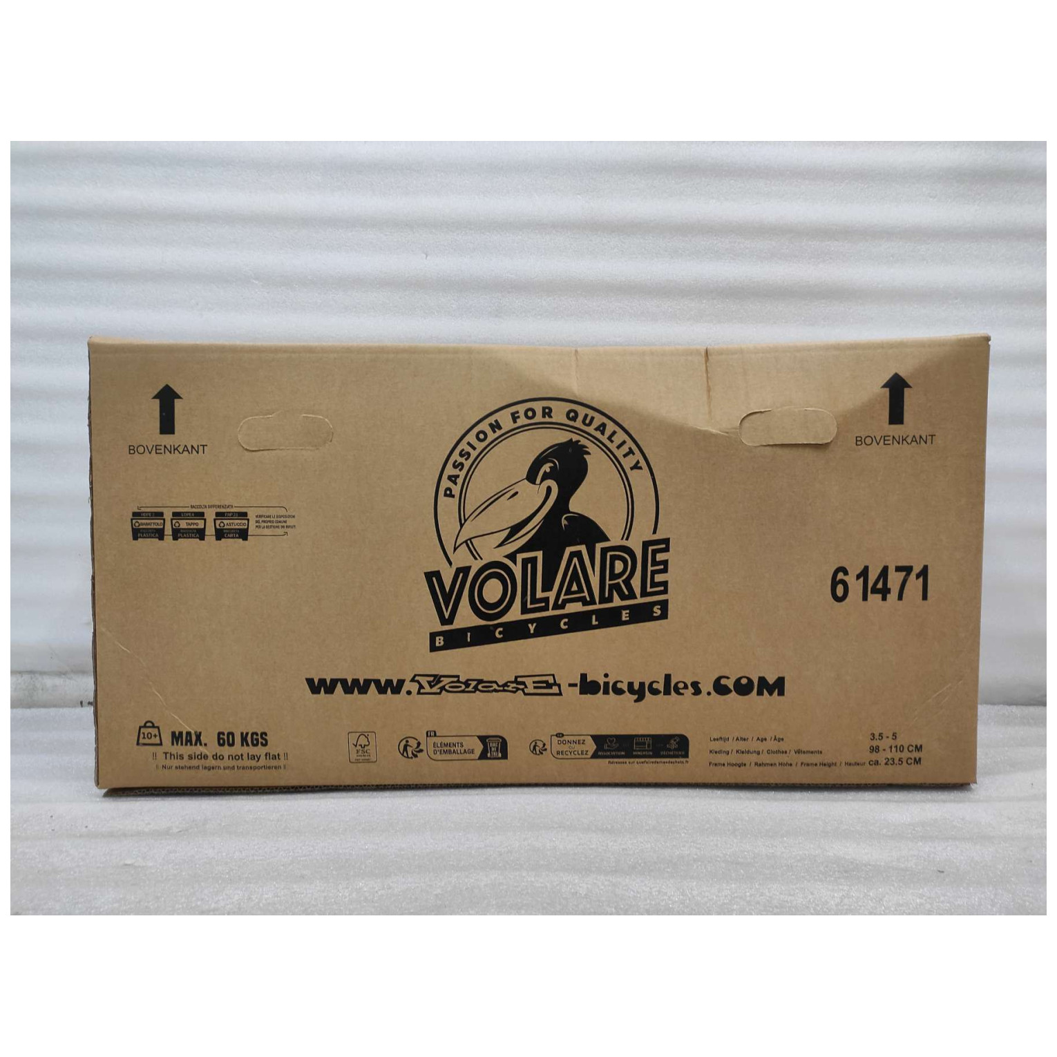 Volare Unicorn Fiets - 14 inch - Roze - Twee Handremmen