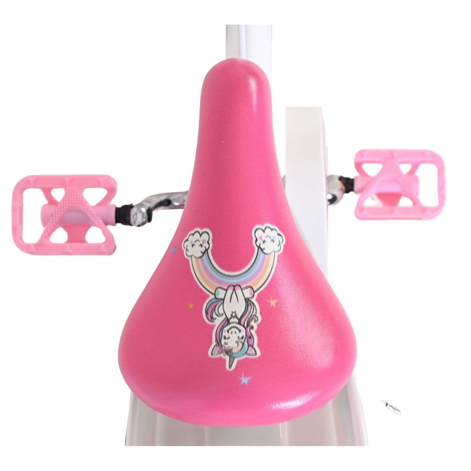 Volare Unicorn Fiets - 14 inch - Wit - Twee Handremmen