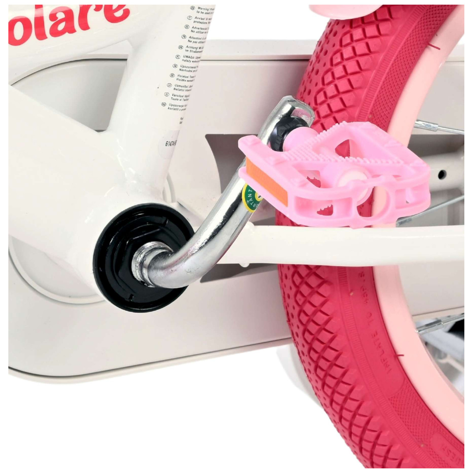 Volare Unicorn Fiets - 14 inch - Wit - Twee Handremmen