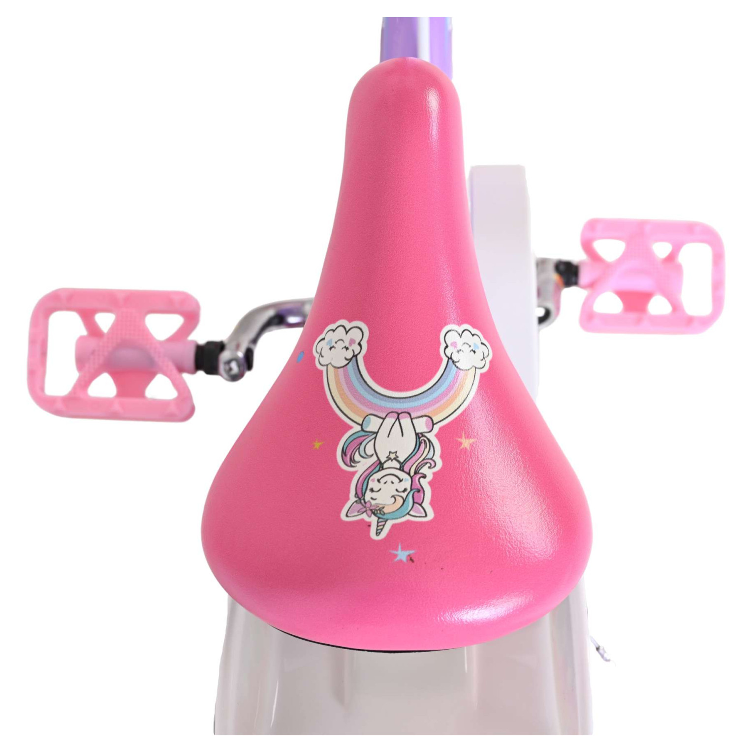 Volare Unicorn Fiets - 14 inch - Paars - Twee Handremmen