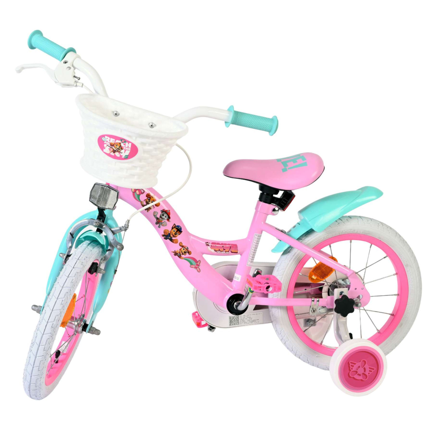 Paw Patrol Fiets - 14 inch - Roze