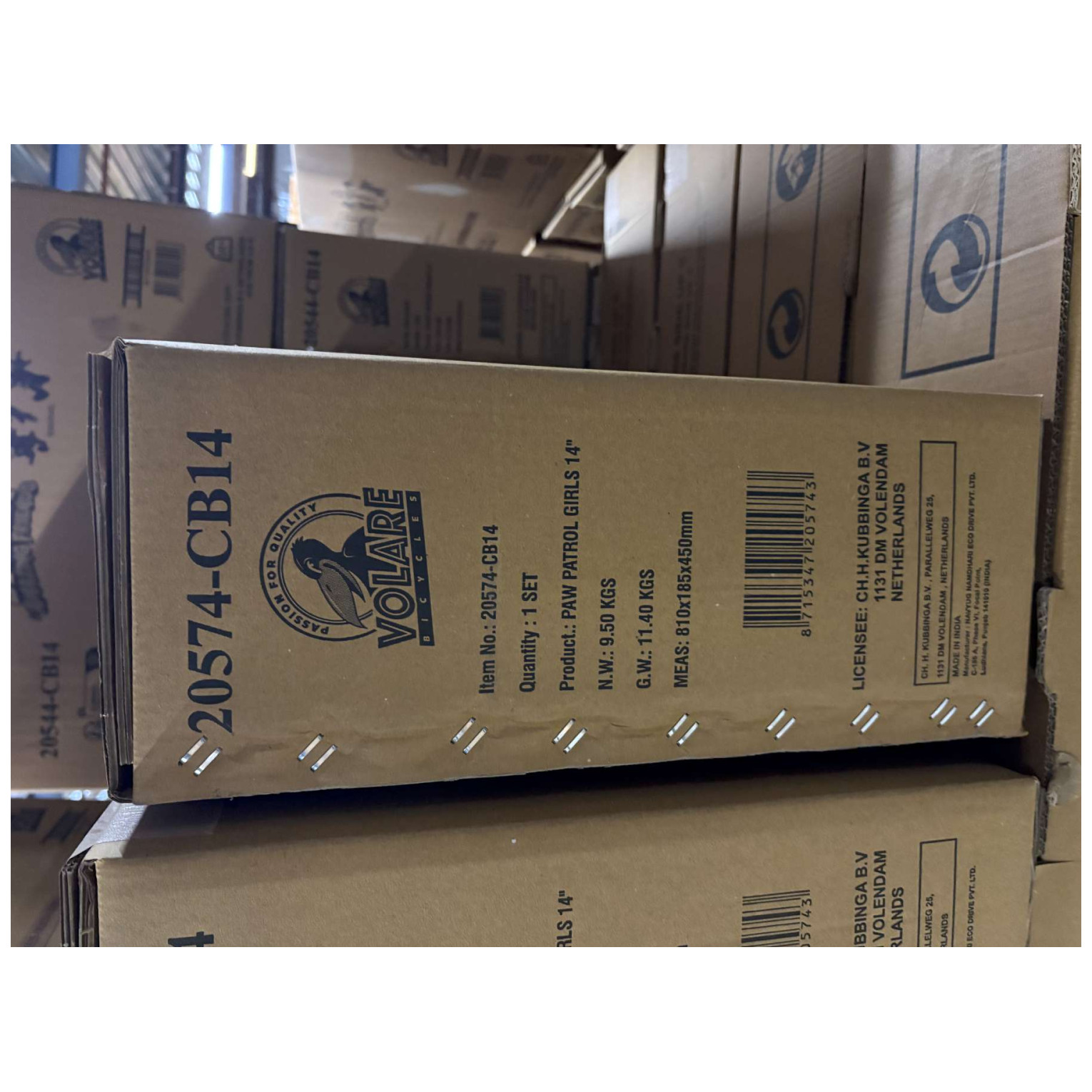 Paw Patrol Fiets - 14 inch - Roze