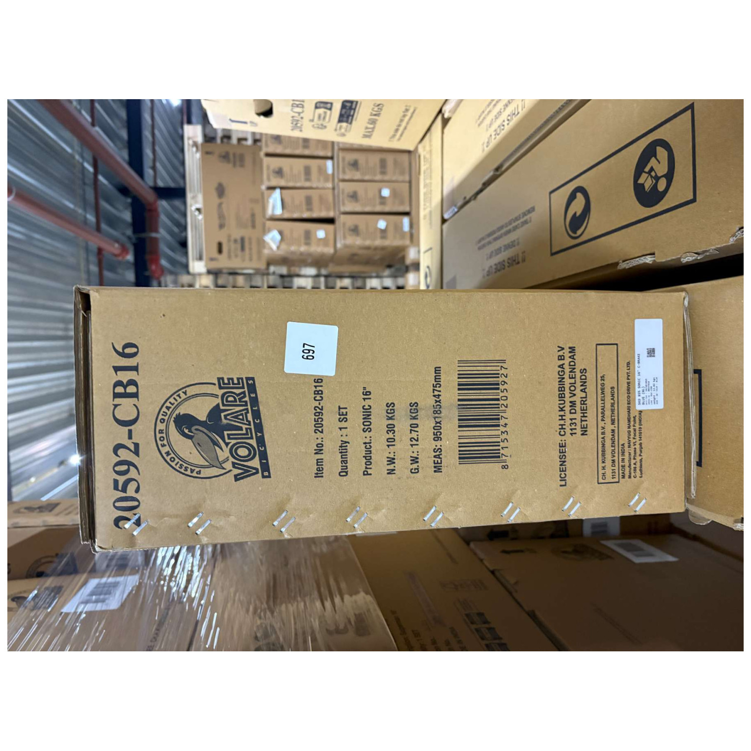 Sonic Fiets - 16 inch - Blauw