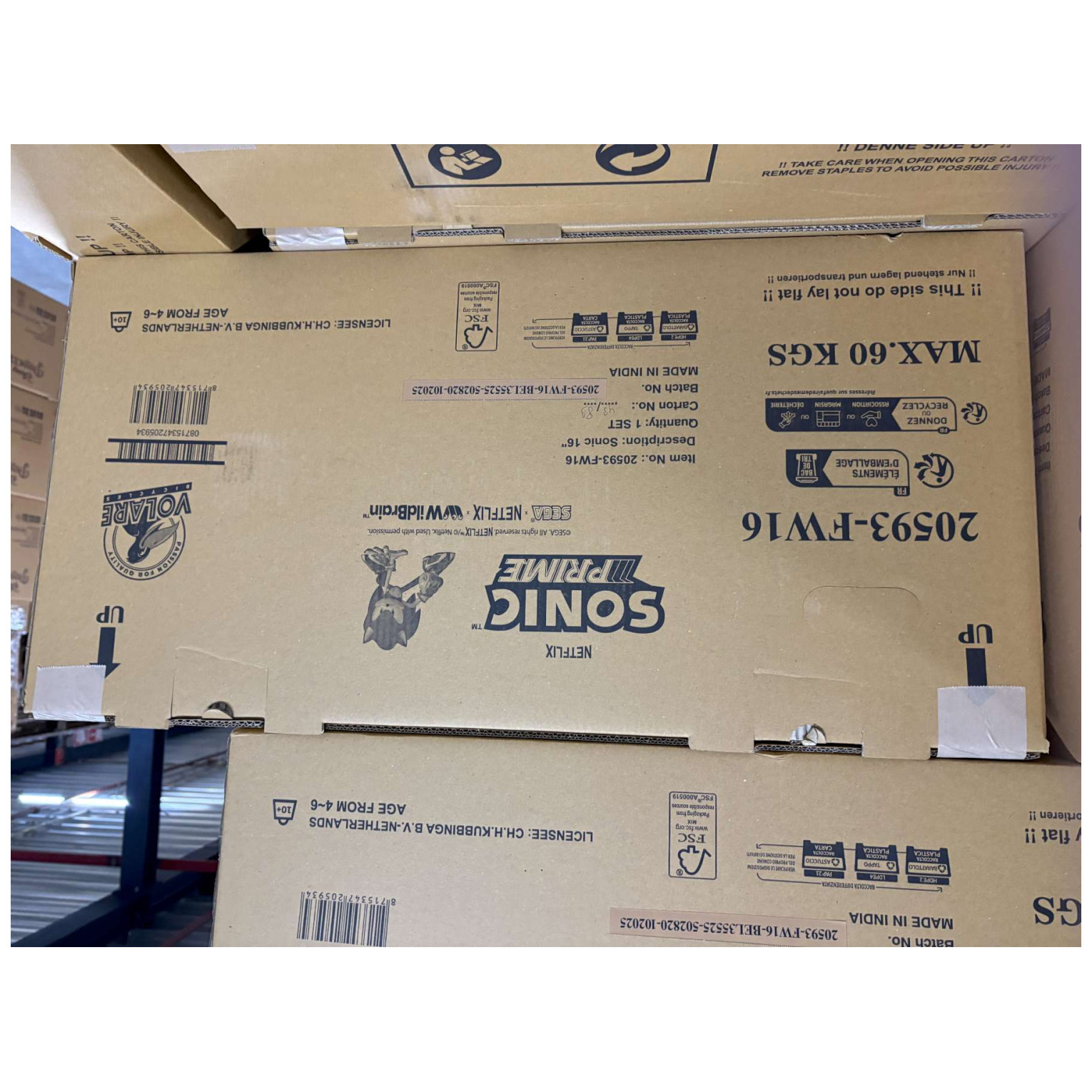 Sonic Fiets - 16 inch - Blauw - Twee handremmen