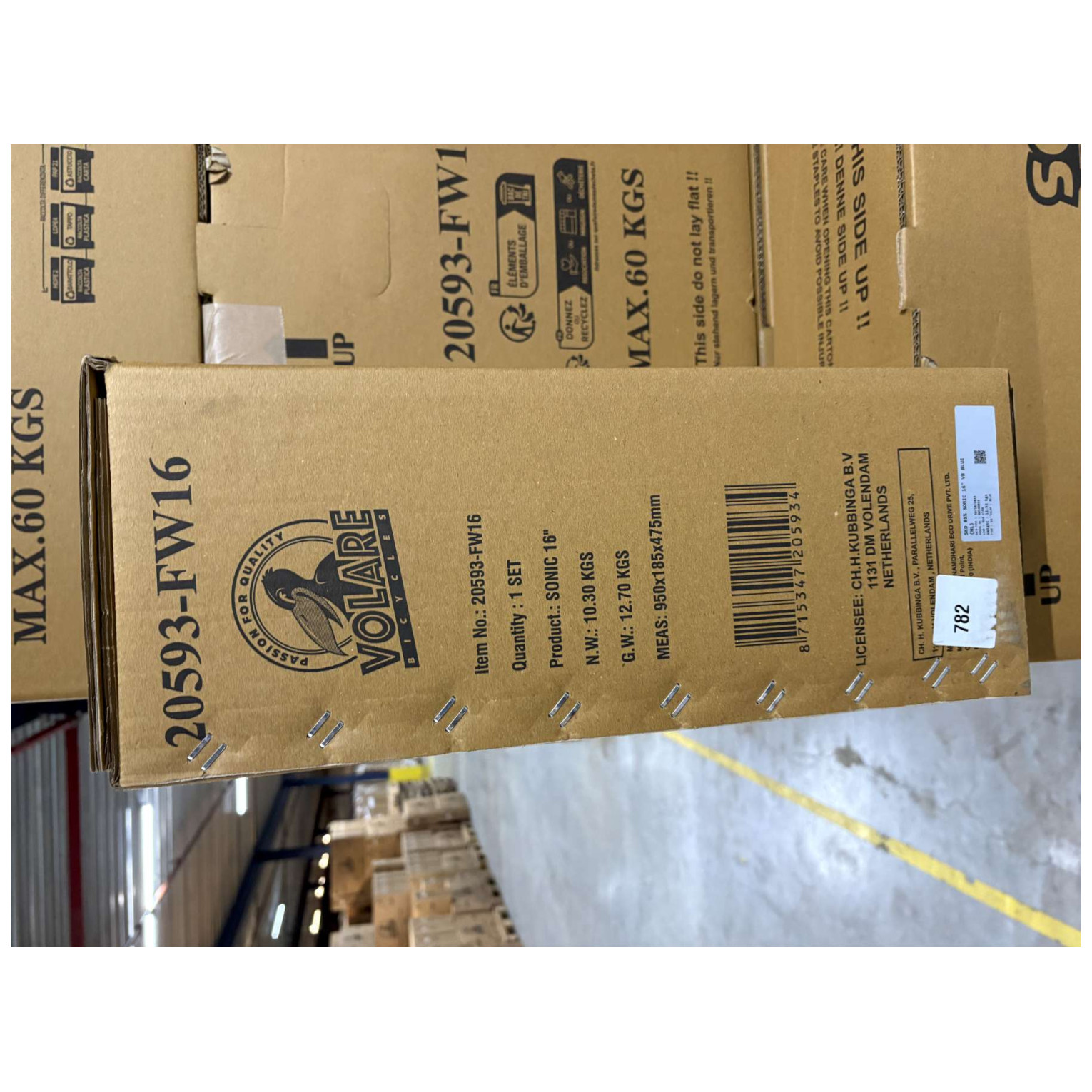 Sonic Fiets - 16 inch - Blauw - Twee handremmen