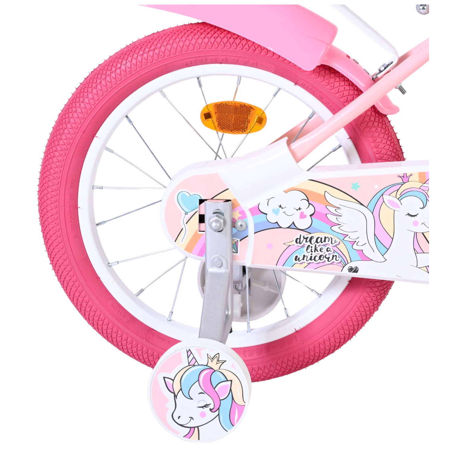 Volare Unicorn Fiets - 16 inch - Roze