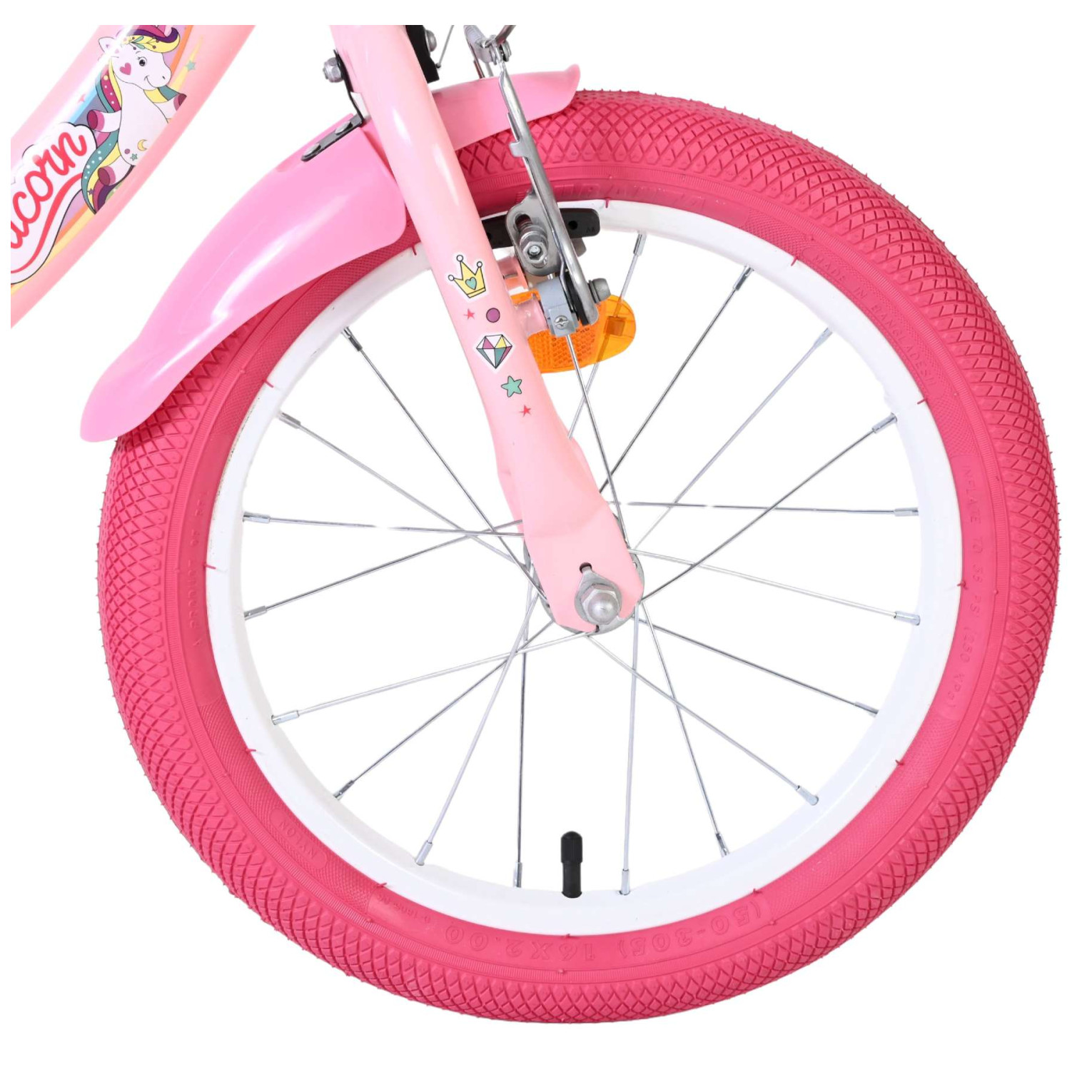 Volare Unicorn Fiets - 16 inch - Roze