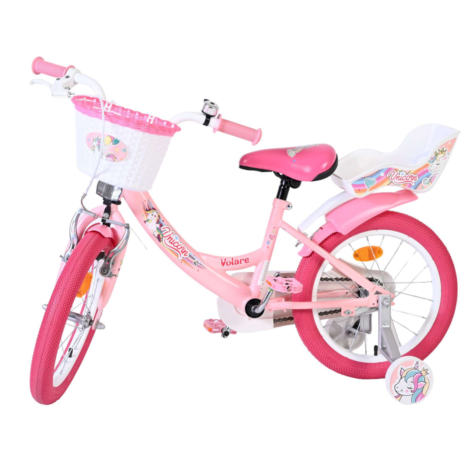 Volare Unicorn Fiets - 16 inch - Roze
