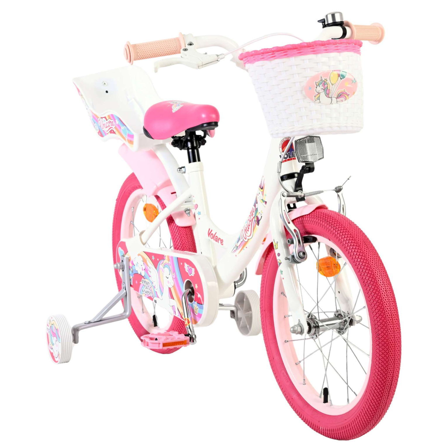 Volare Unicorn Fiets - 16 inch - Wit