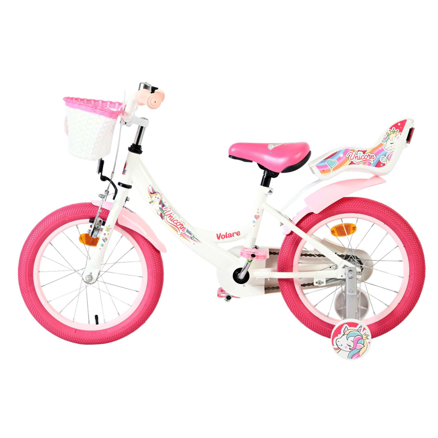 Volare Unicorn Fiets - 16 inch - Wit