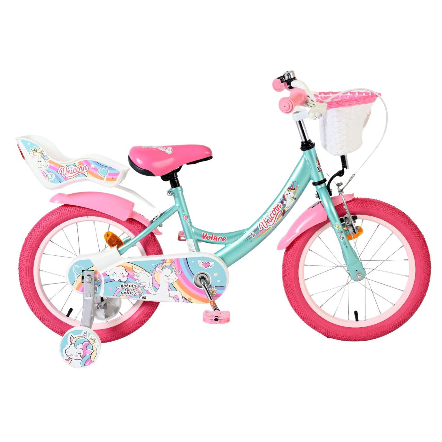 Volare Unicorn Fiets - 16 inch - Groen