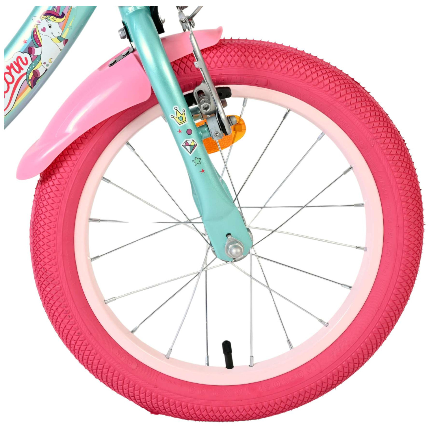 Volare Unicorn Fiets - 16 inch - Groen