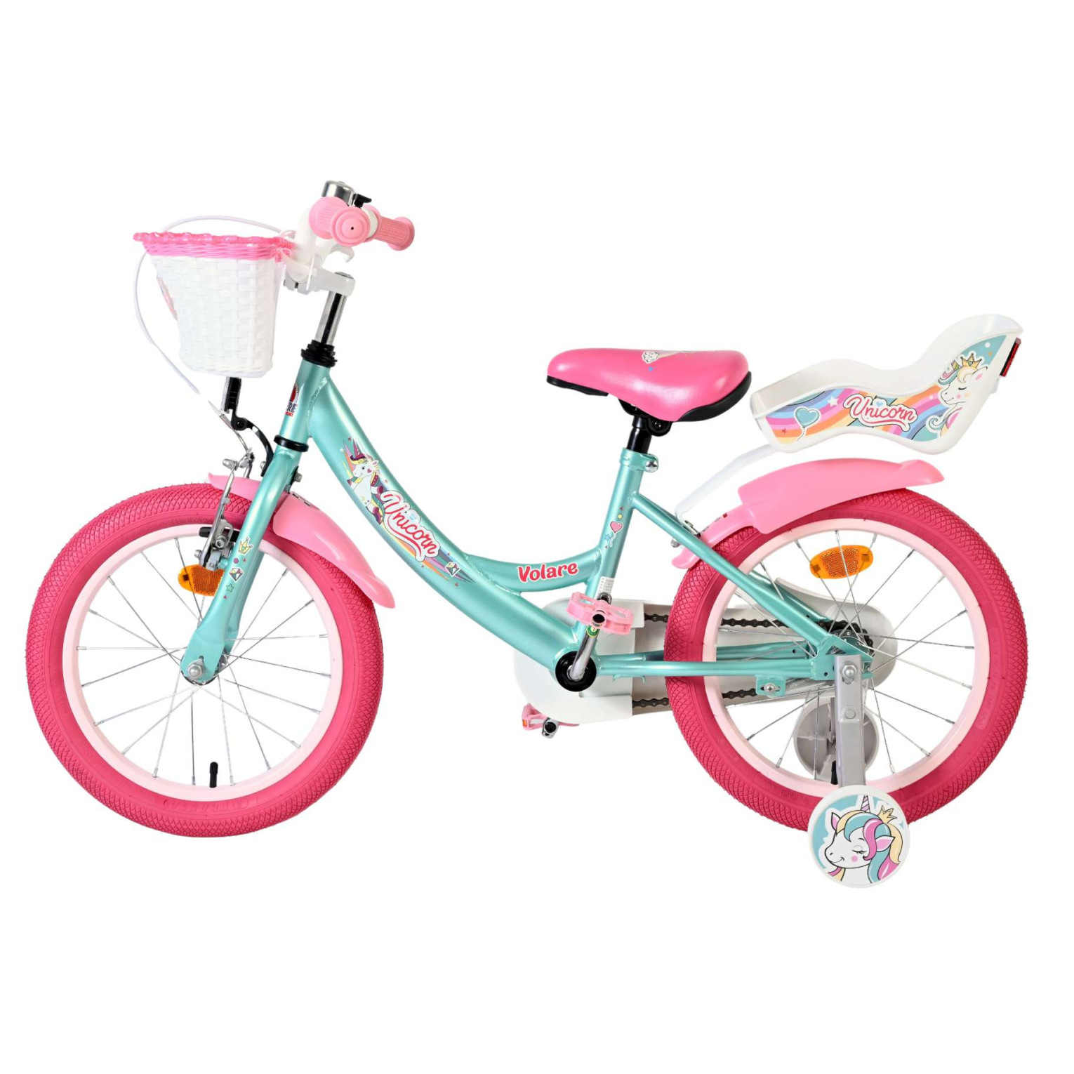 Volare Unicorn Fiets - 16 inch - Groen
