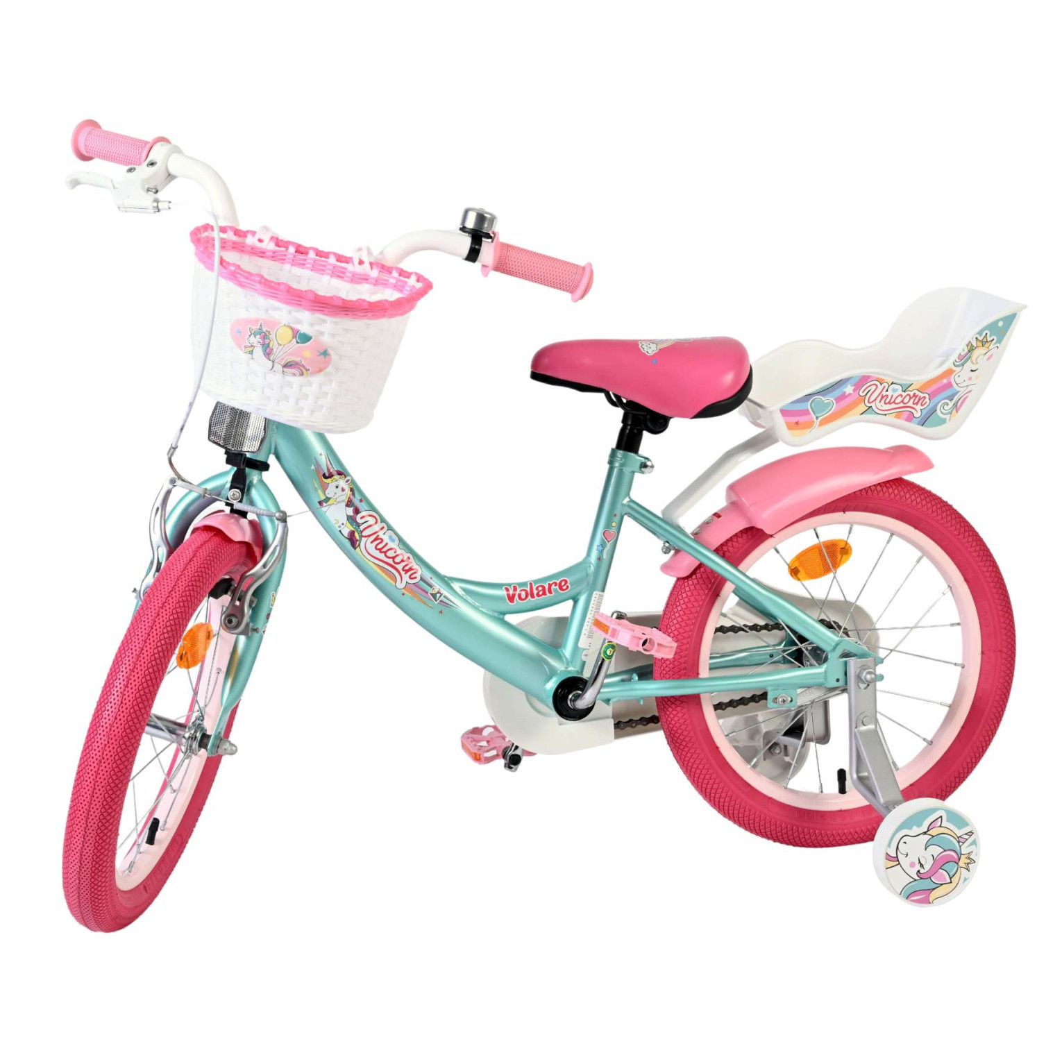 Volare Unicorn Fiets - 16 inch - Groen
