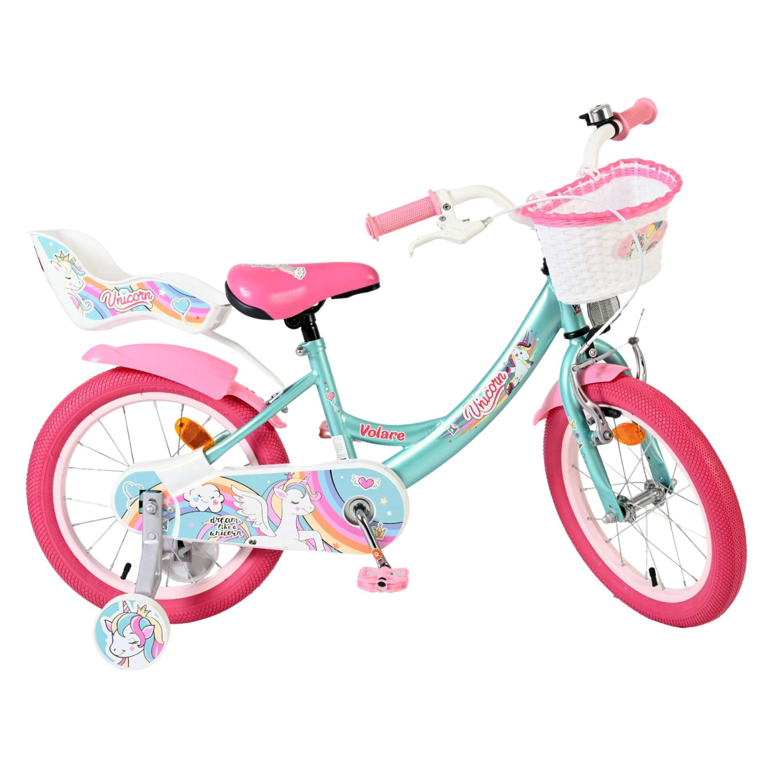Volare Unicorn Fiets - 16 inch - Groen
