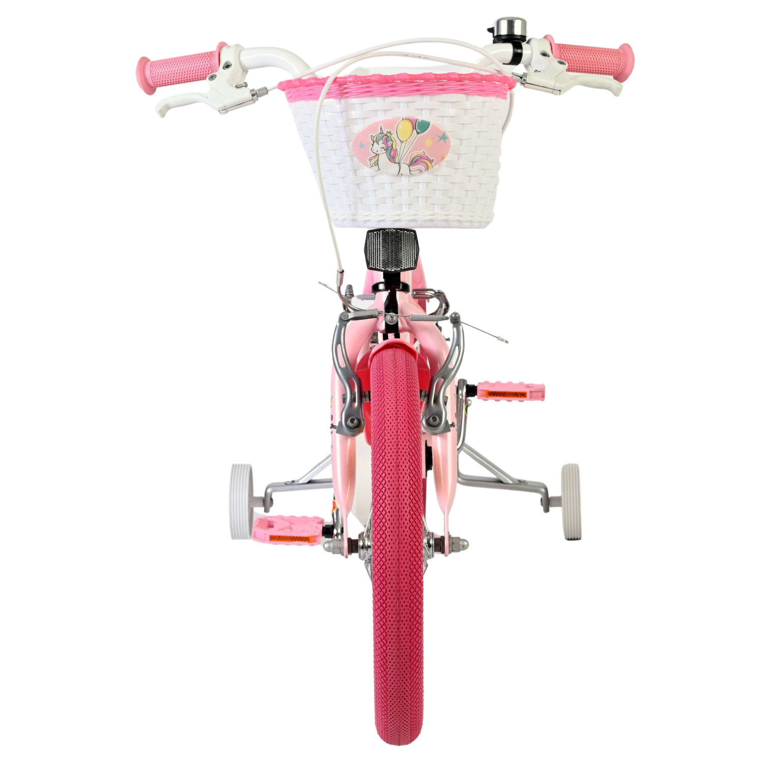 Volare Unicorn Fiets - 16 inch - Roze - Twee Handremmen