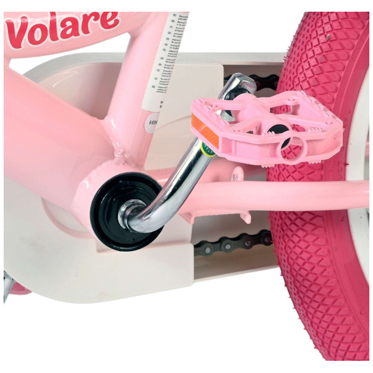Volare Unicorn Fiets - 16 inch - Roze - Twee Handremmen