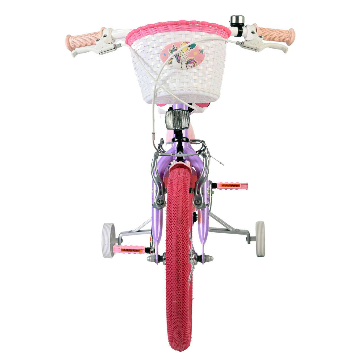 Volare Unicorn Fiets - 16 inch - Paars - Twee Handremmen