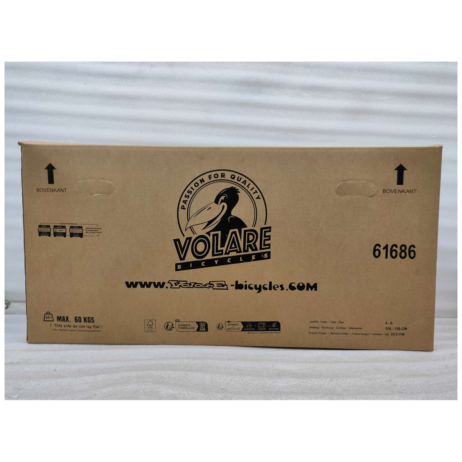 Volare Unicorn Fiets - 16 inch - Paars - Twee Handremmen